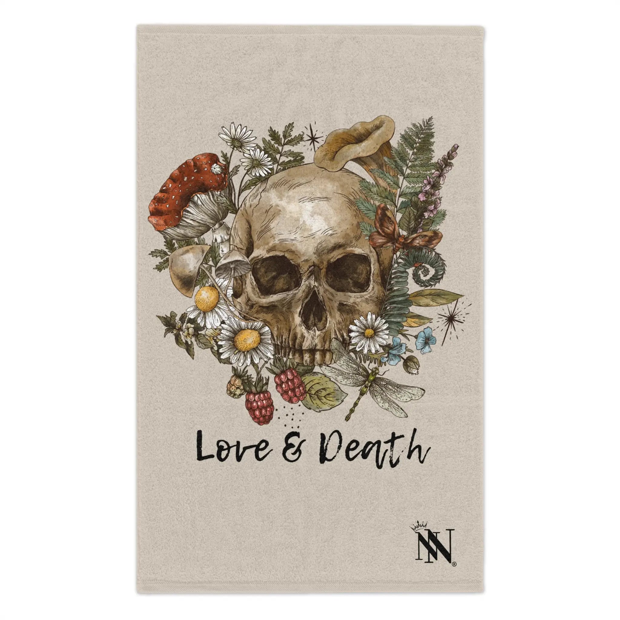 Love & Death Skull Floral | Nectar Napkins Fun-Flirty Lovers’ Towels
