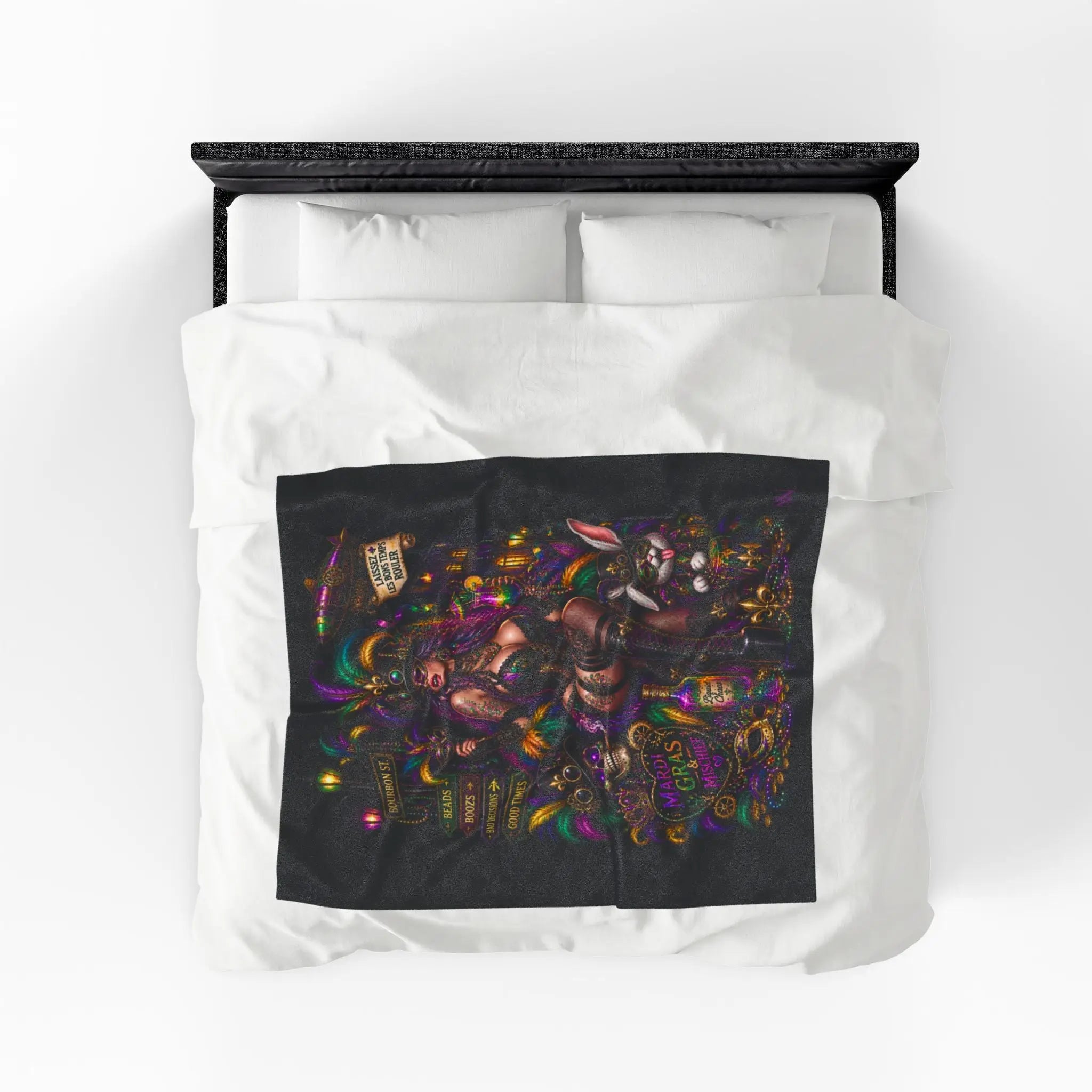 Mardi Gras Wicked Fantasy | Nectar Napkins Fun-Flirty Lovers’ Blankets