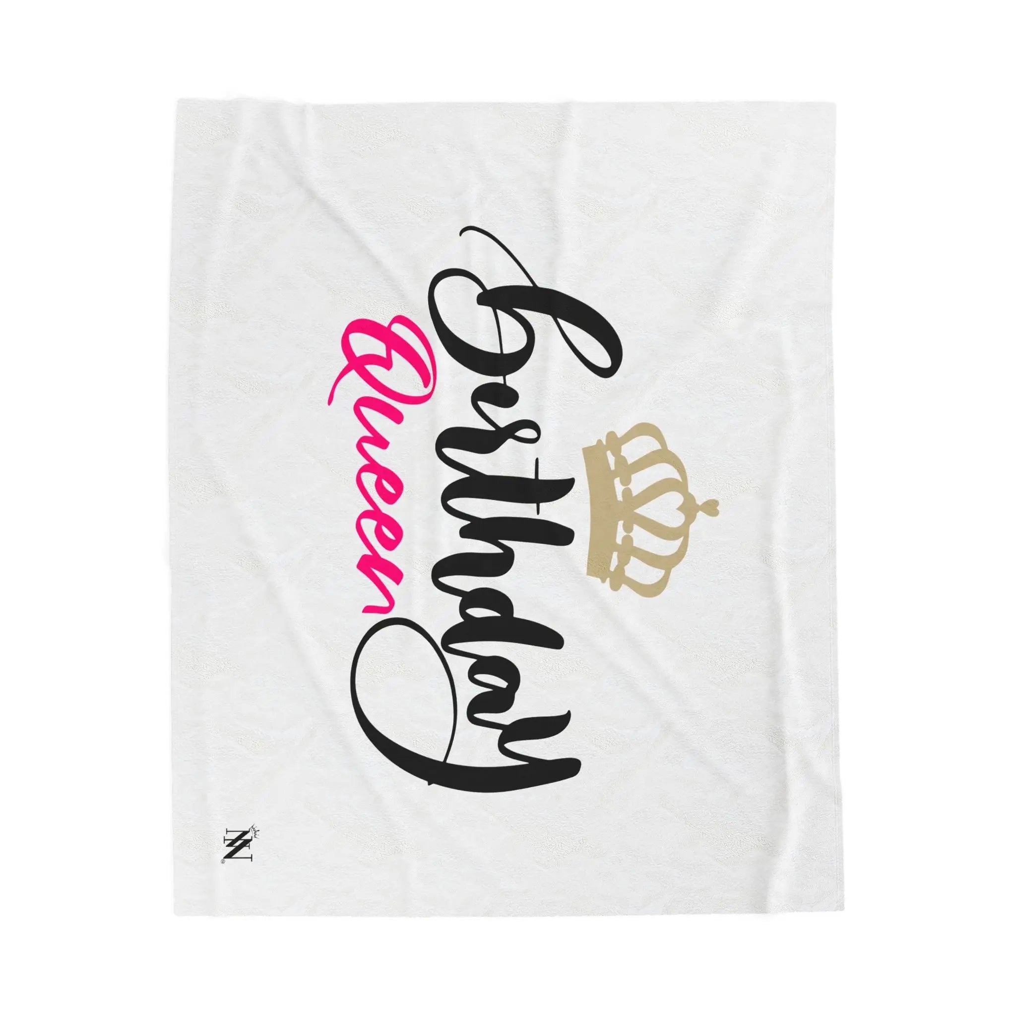 Gold Crown Birthday Queen | Mix & Match Velveteen Fun-Flirty Lovers’ Blankets