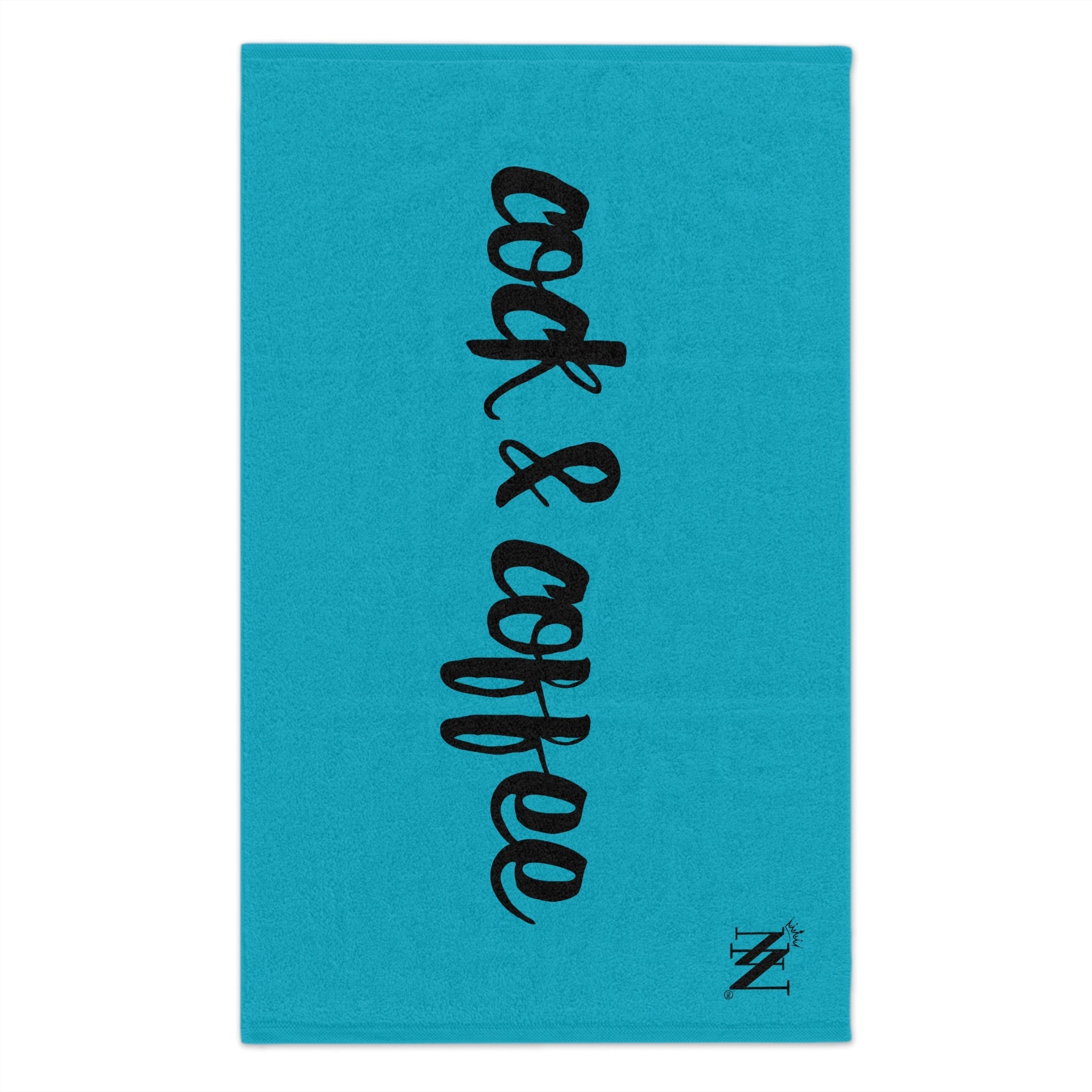 Cock & Coffee Teal | Mix & Match Soft Fun-Flirty Lovers’ Towels
