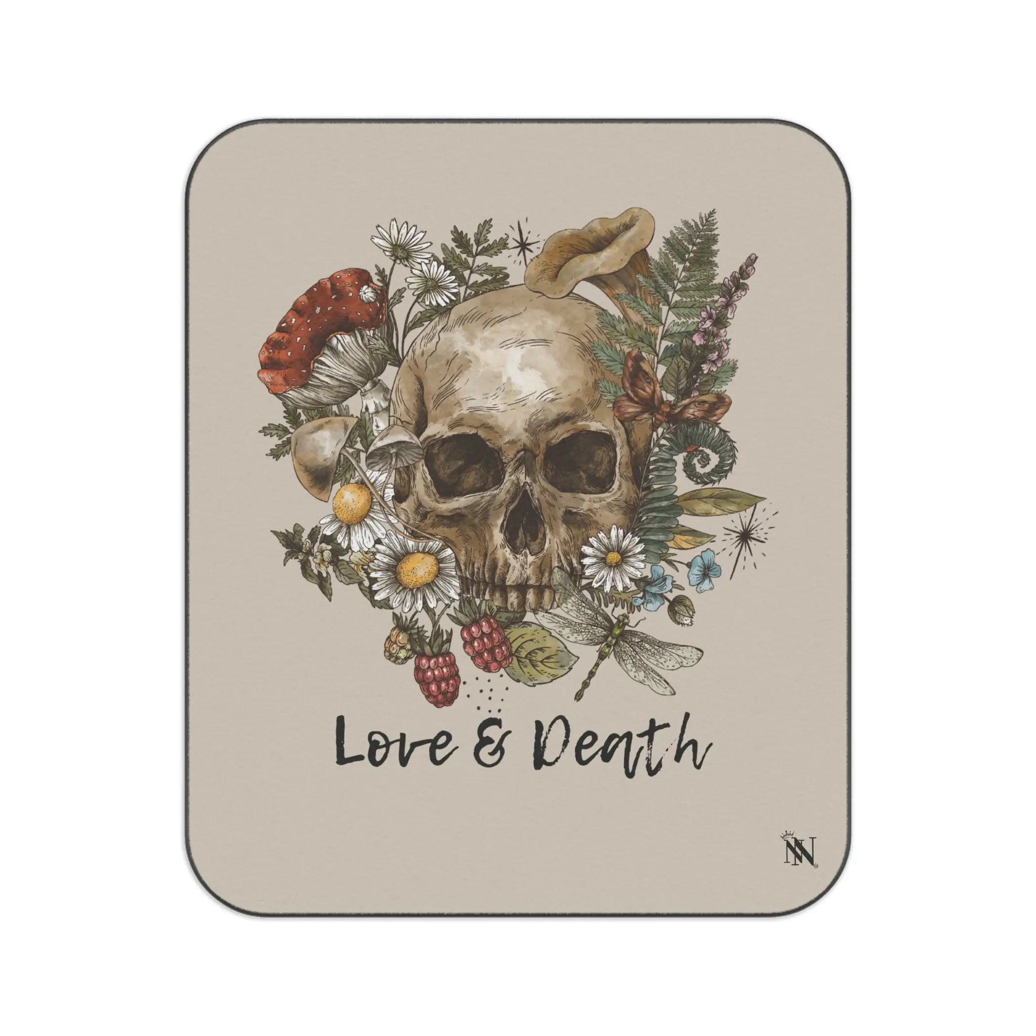 Love & Death Skull Floral | Nectar Napkins Fun-Flirty Lovers’ Sex Blankets