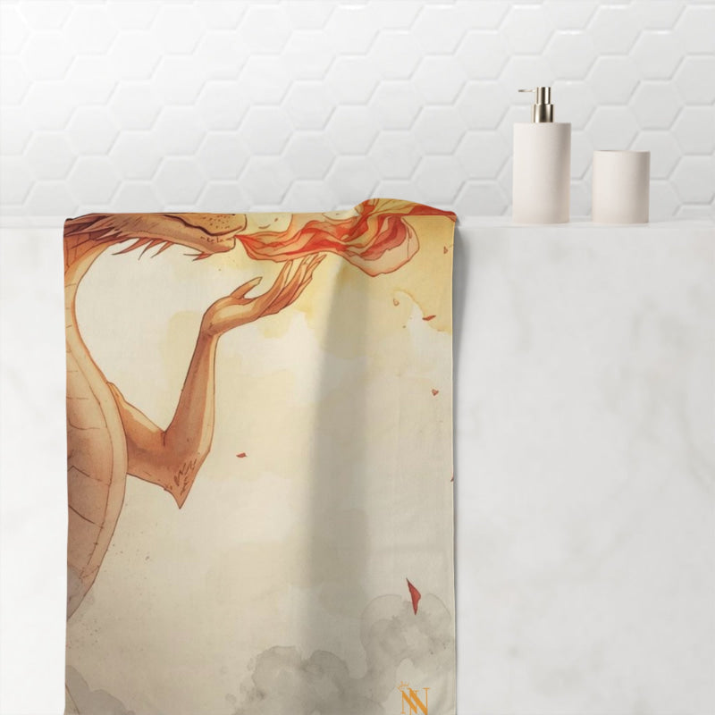 She Breathes Fire Dragon Fantasy | Mix & Match XL Fun-Flirty Lovers’ Towels