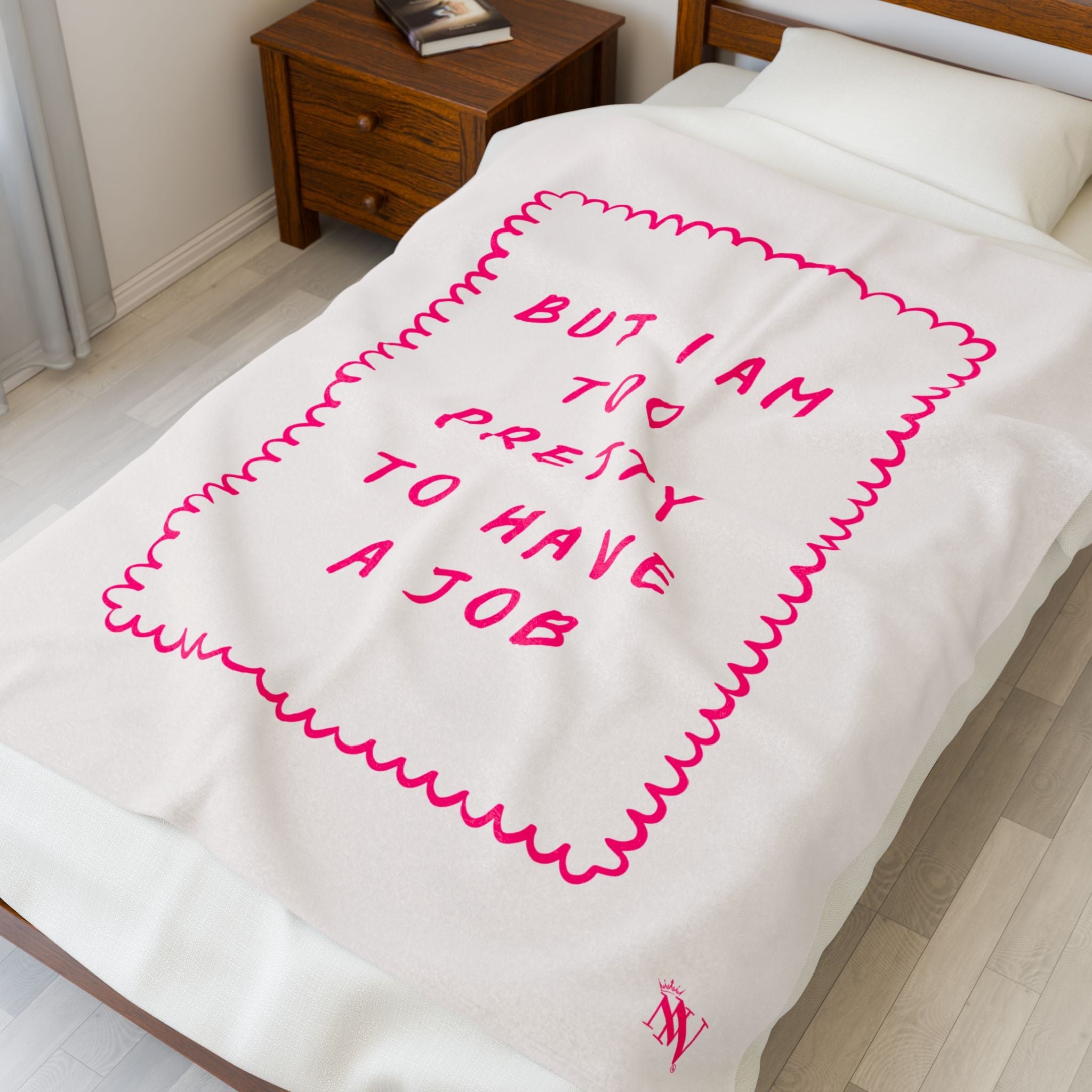 Too Pretty to Have Job | Mix & Match Velveteen Fun-Flirty Lovers’ Blankets