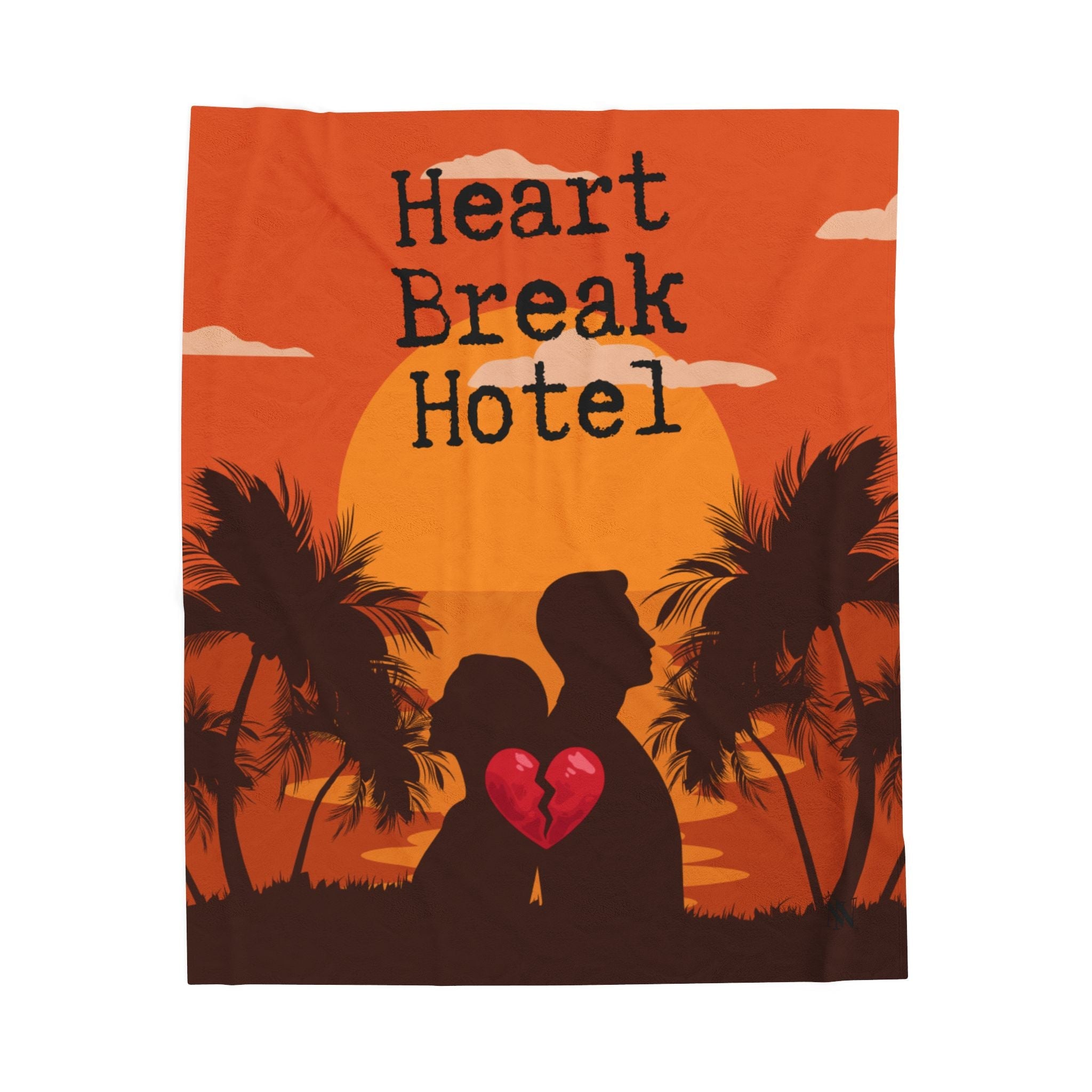 Heart Break Hotel Sunset Romantic Lovers Gifts Blanket