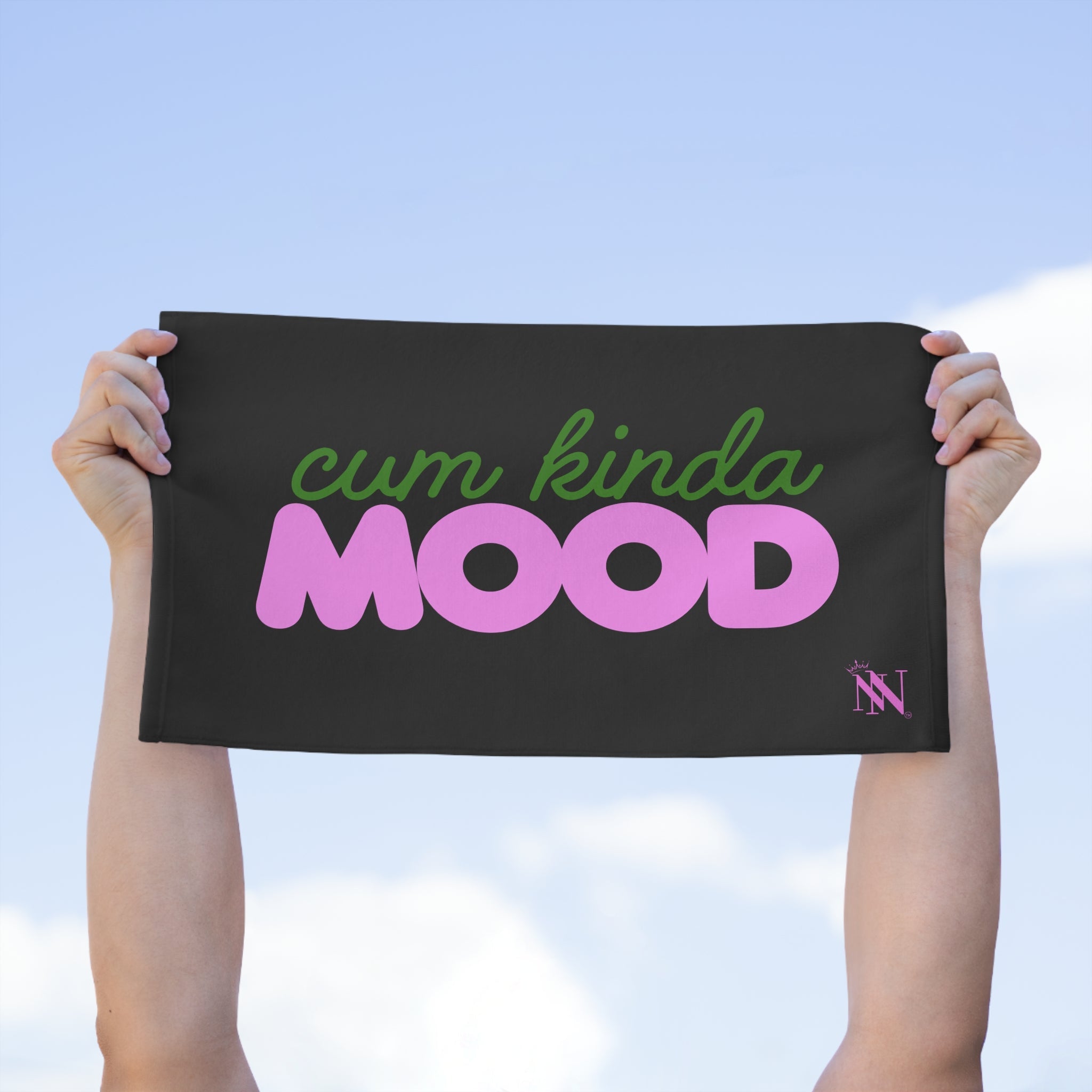 Cum Kinda Mood Black | Mix & Match Soft Fun-Flirty Lovers’ Towels