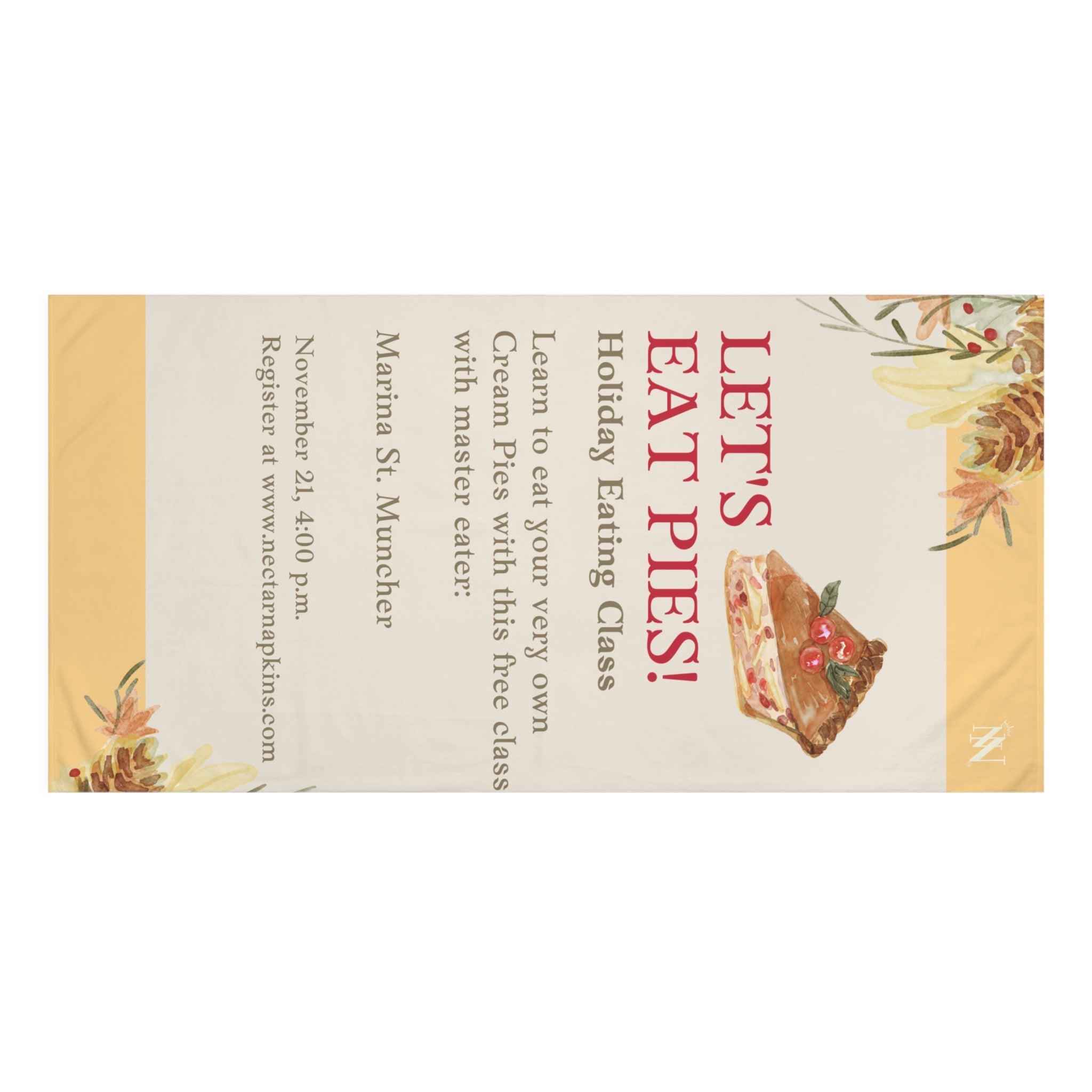 Let’s Eat Pies | Mix & Match Naughty XL Fun-Flirty Lovers’ Towels