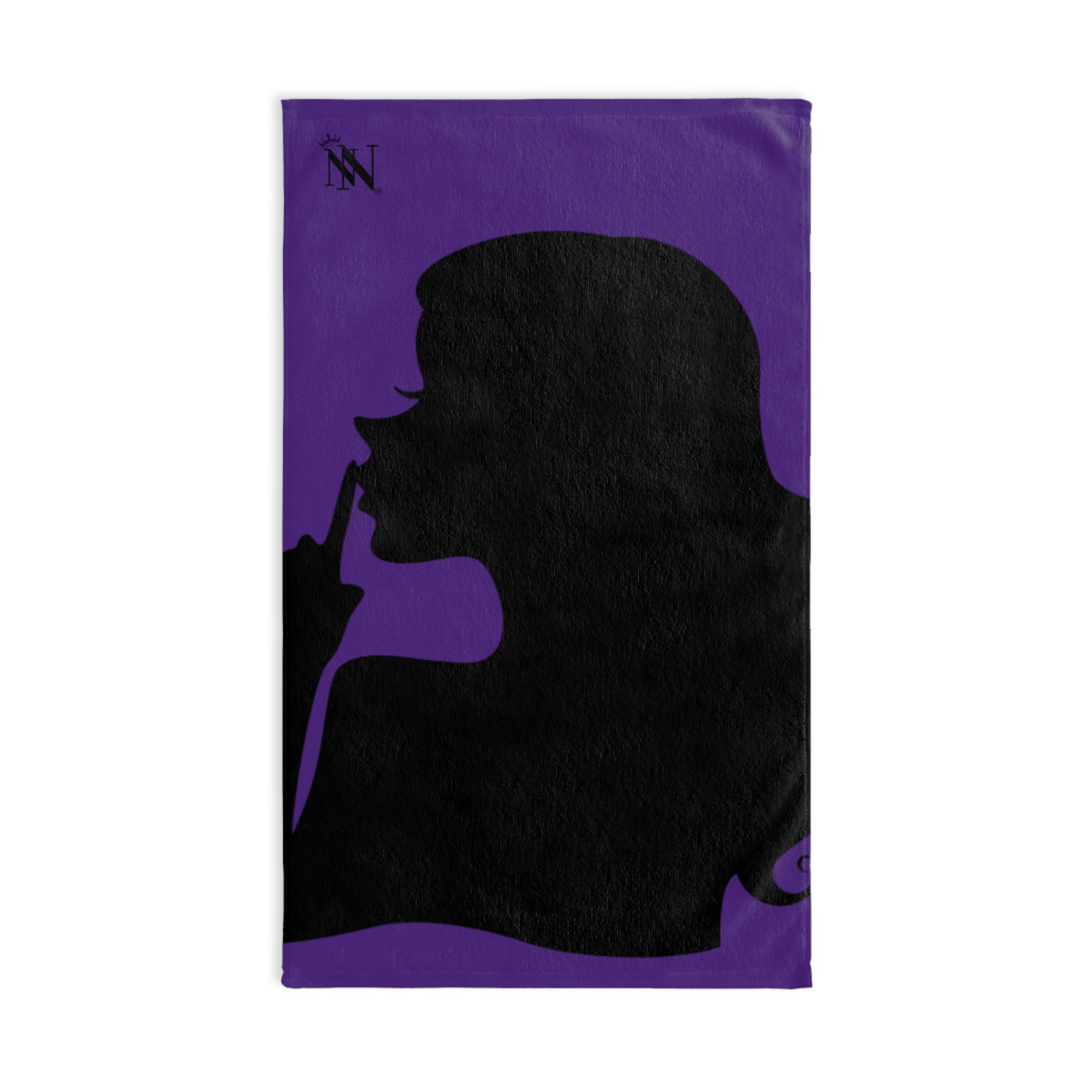 SHHH Girl Silhouette Purple | Mix & Match Classic Fun-Flirty Lovers’ Towels