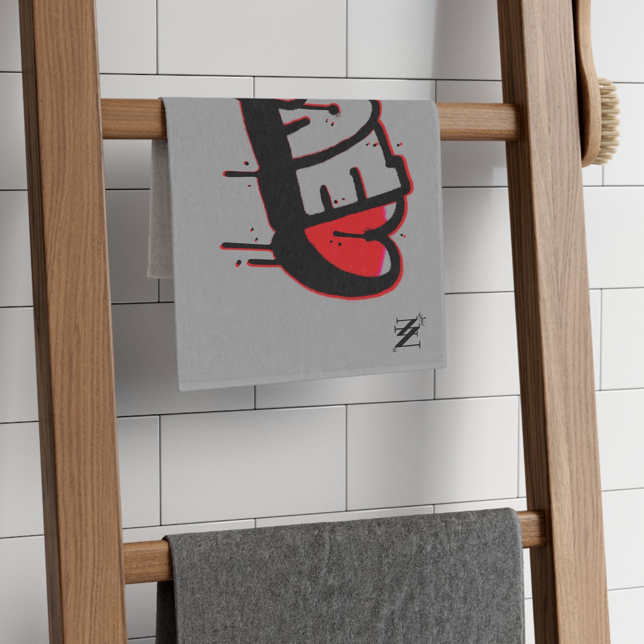 Dripping Bae Love Light Grey | Mix & Match Soft Fun-Flirty Lovers’ Towels