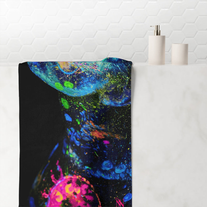 She Glows Blacklight Graphic | Mix & Match XL Fun-Flirty Lovers’ Towels