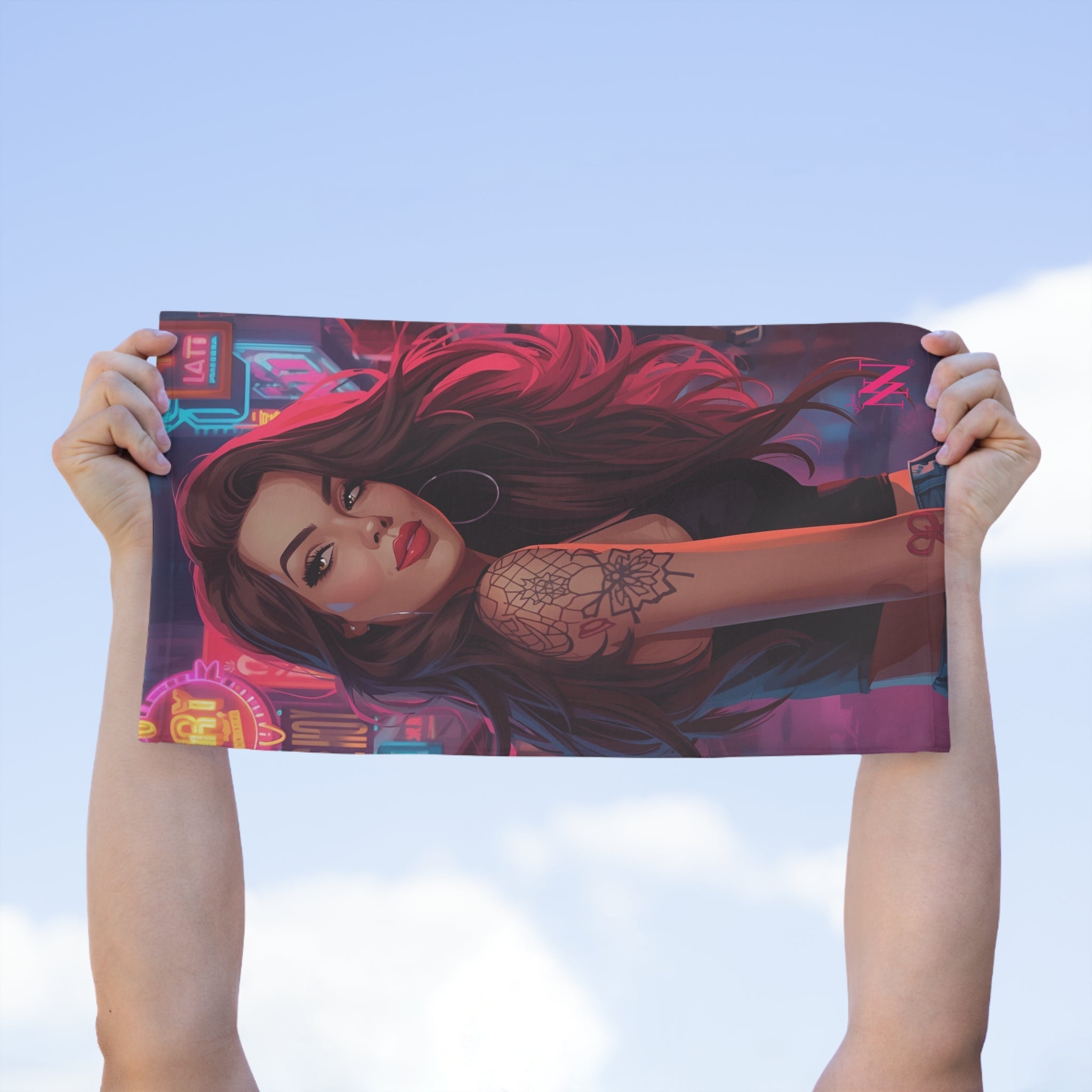 Flirty Girl Graphic | Mix & Match Soft Fun-Flirty Lovers’ Towels