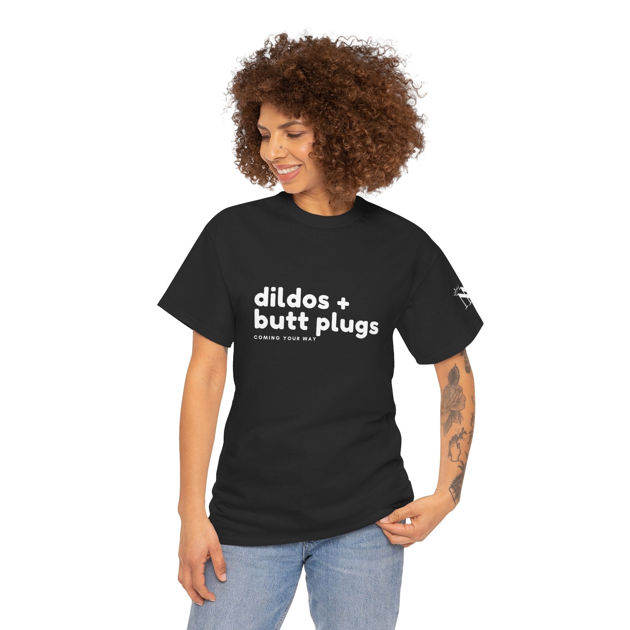 Dildos + Butt Plugs Coming Your Way | Mix & Match 100% Cotton Unisex Fun-Flirty Lovers’ Tees