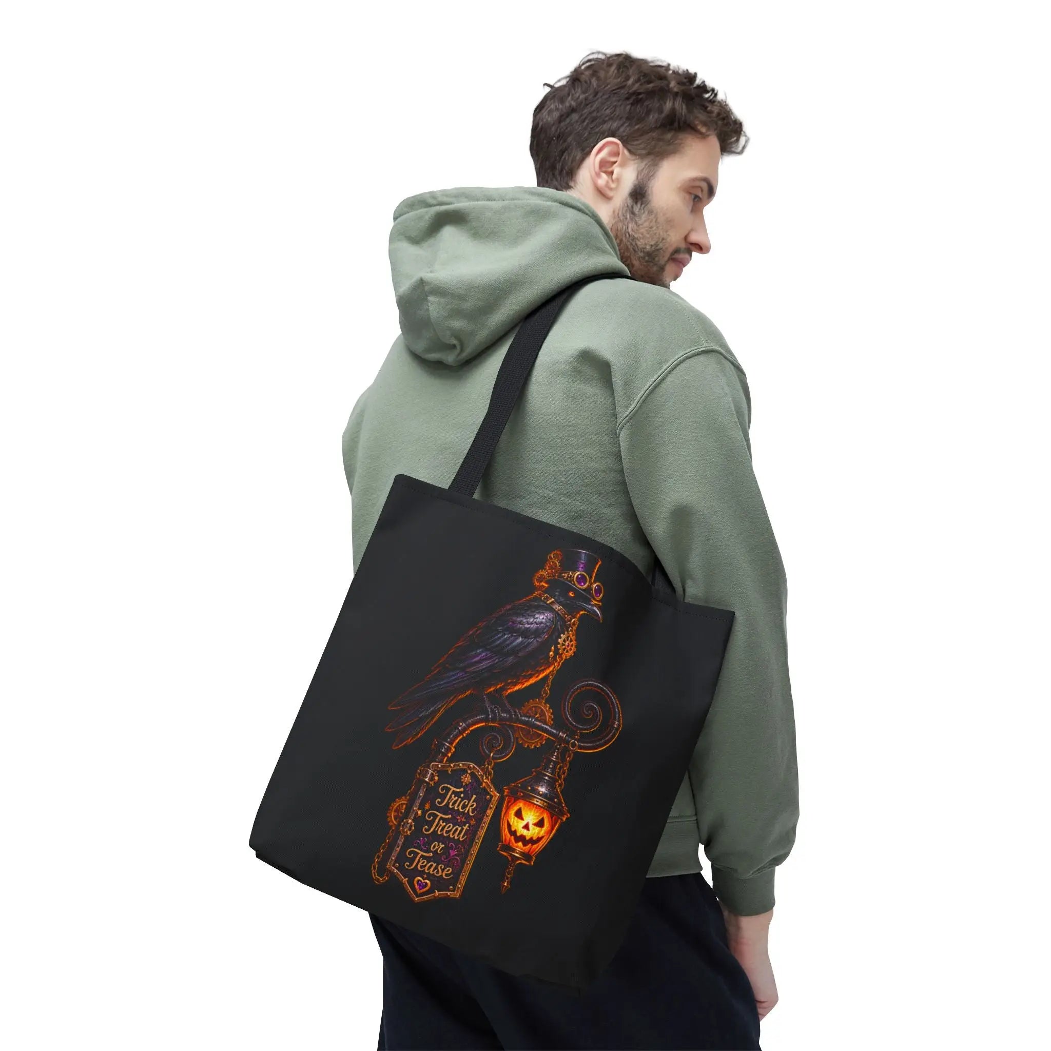 Trick Treat or Tease Crow Tote Bag