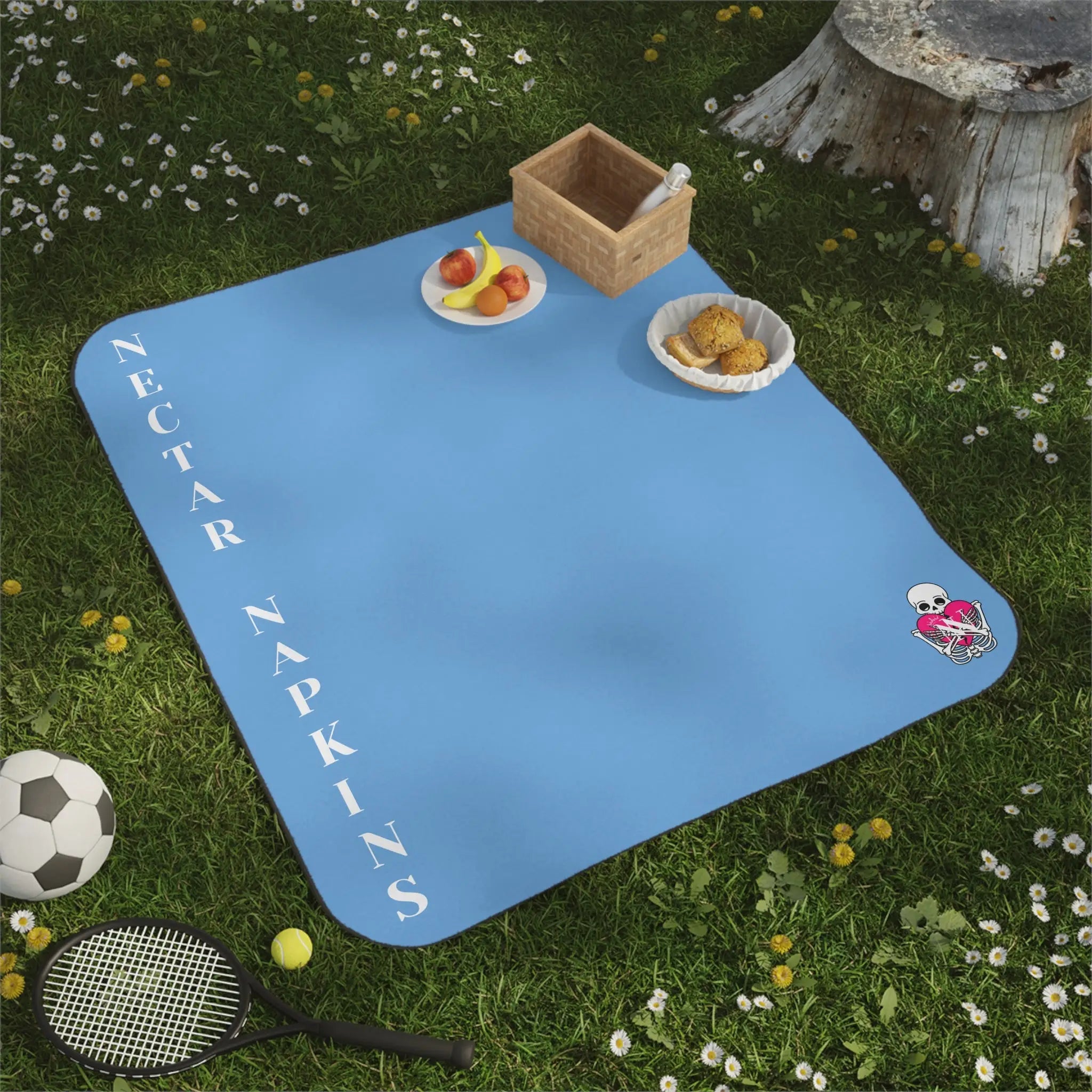 Nectar Napkins Brand Light Blue Water-Resistant Sex Blanket