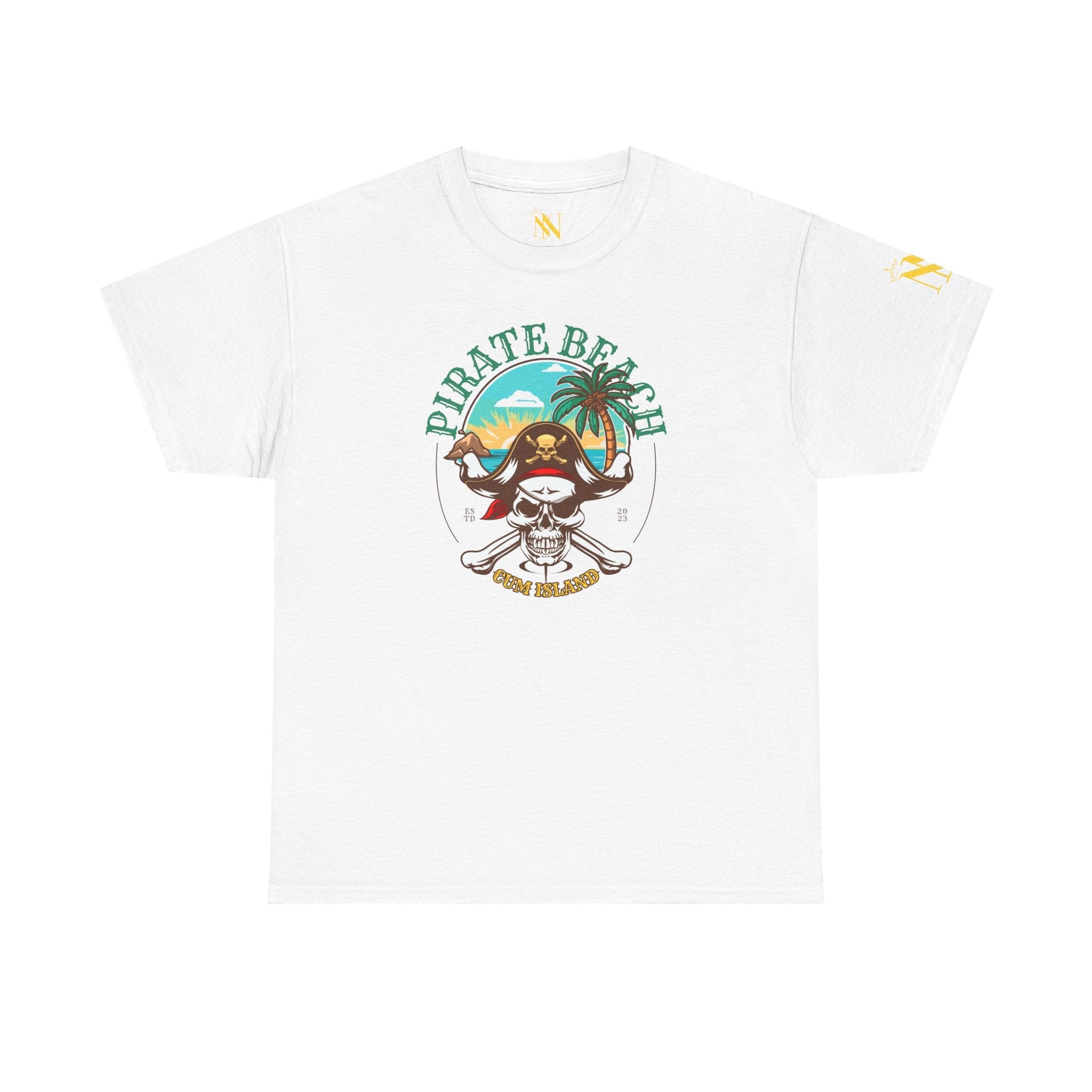 Cum Island Pirate Beach Romantic Couples Sex Gifts 100% Cotton T-Shirt