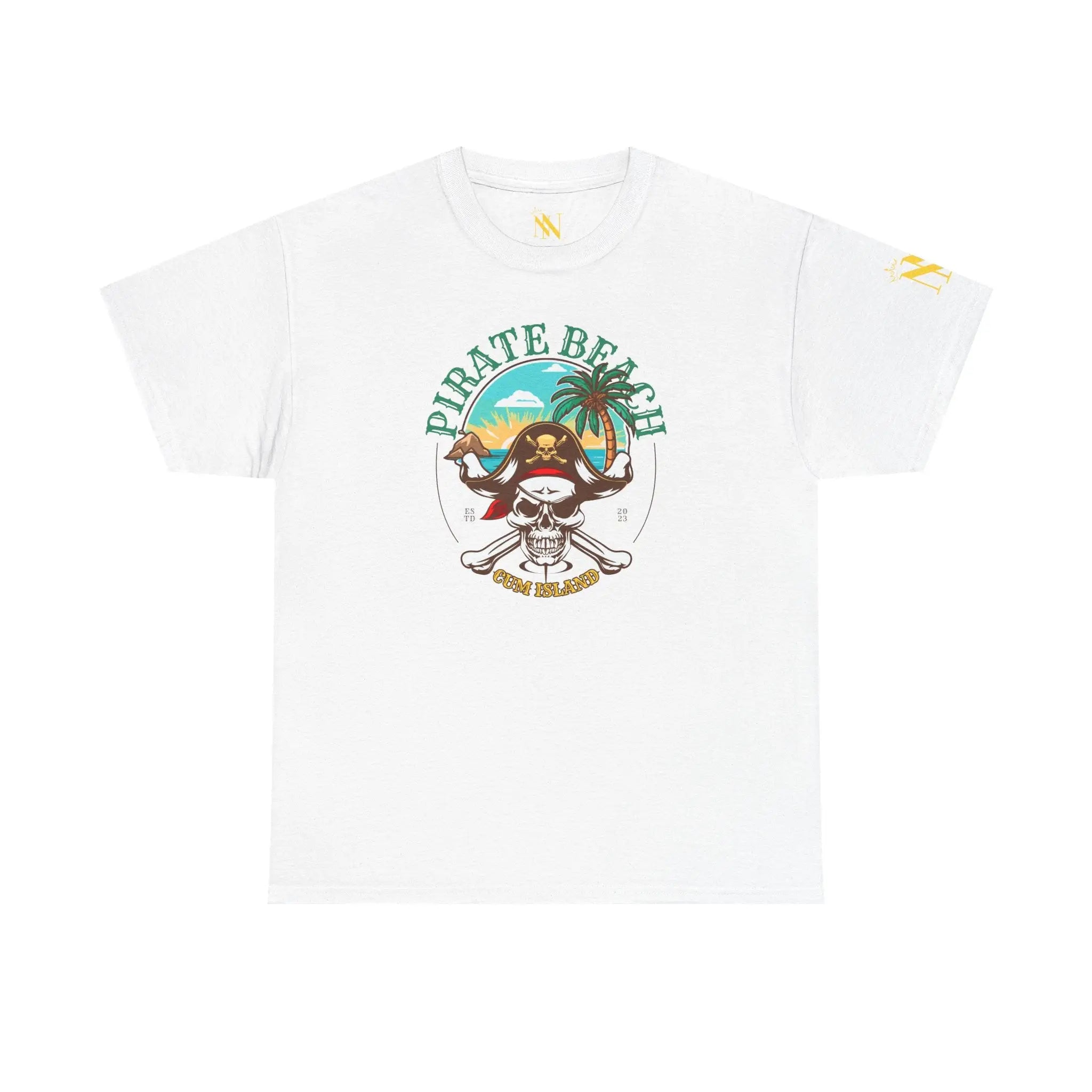 Cum Island Pirate Beach Romantic Couples Sex Gifts 100% Cotton T-Shirt