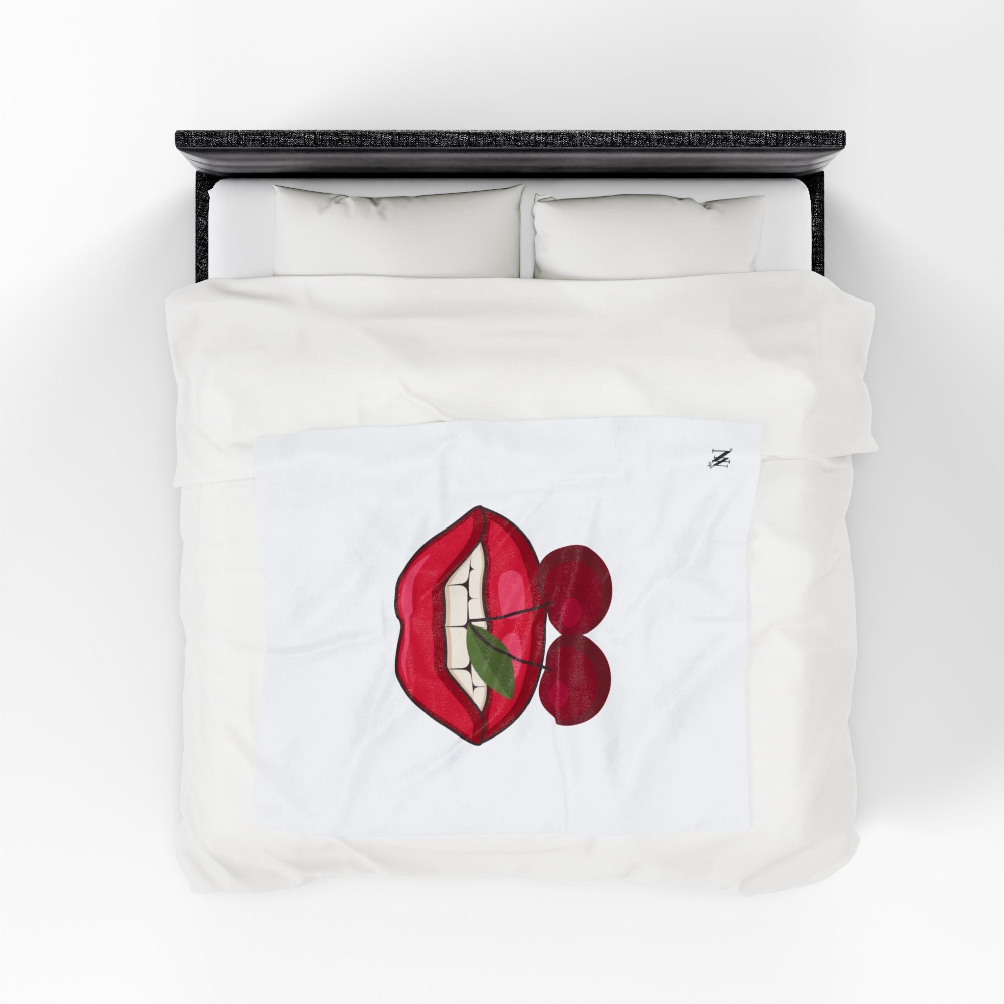 Bite My Cherries | Mix & Match Velveteen Fun-Flirty Lovers’ Blankets