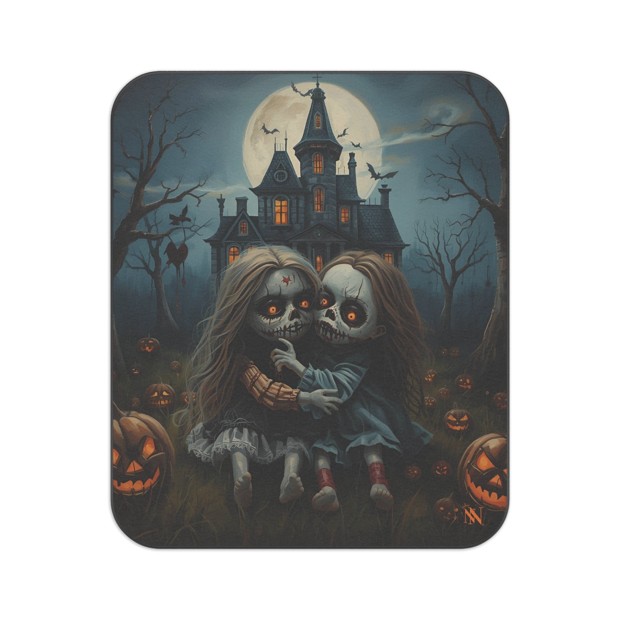 Scary Halloween Pumpkin Girls | Mix Match Fun-Flirty Lovers’ Water-Resistant Blankets