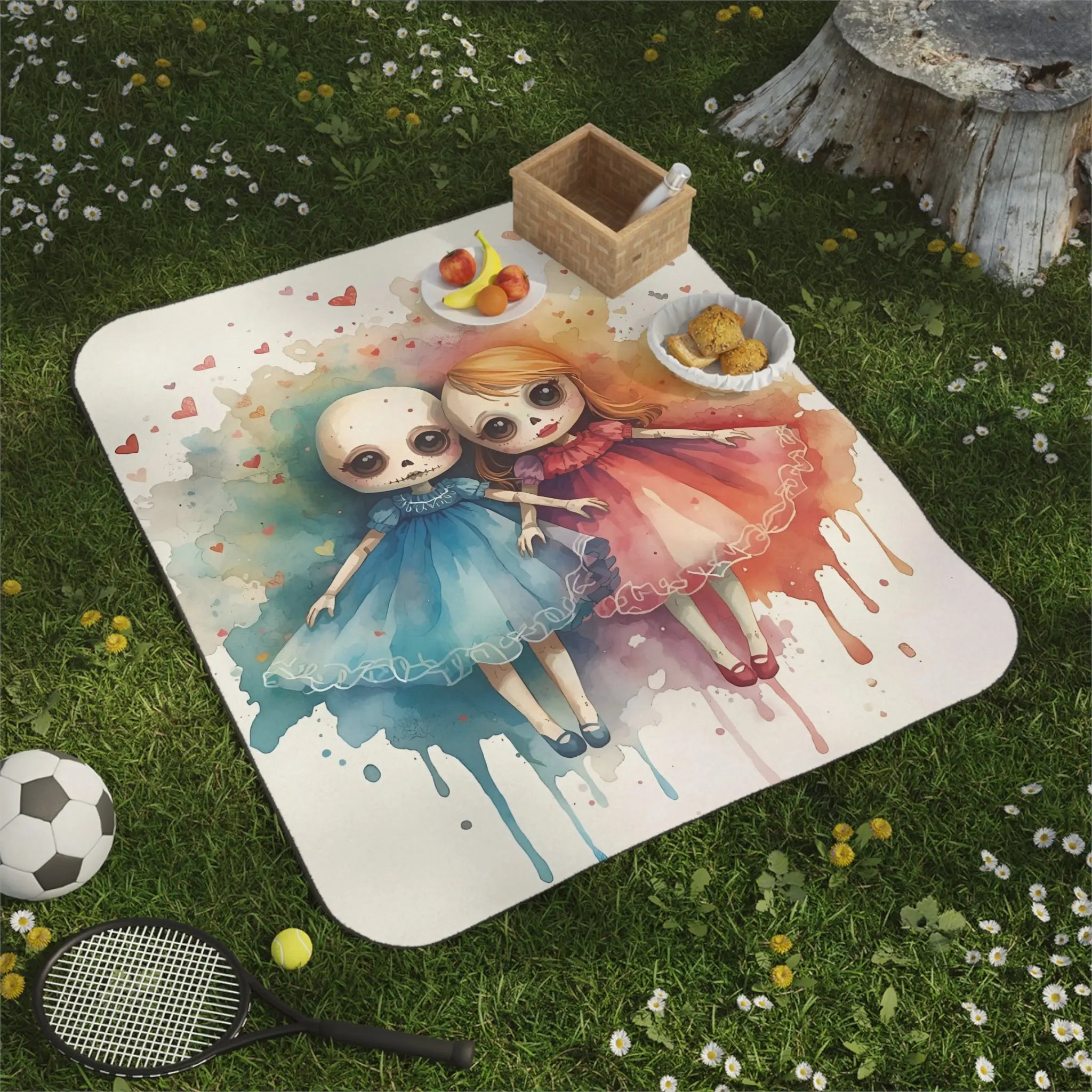 I Just Love Her Dolls Print | Mix Match Fun-Flirty Lovers’ Water-Resistant Blankets