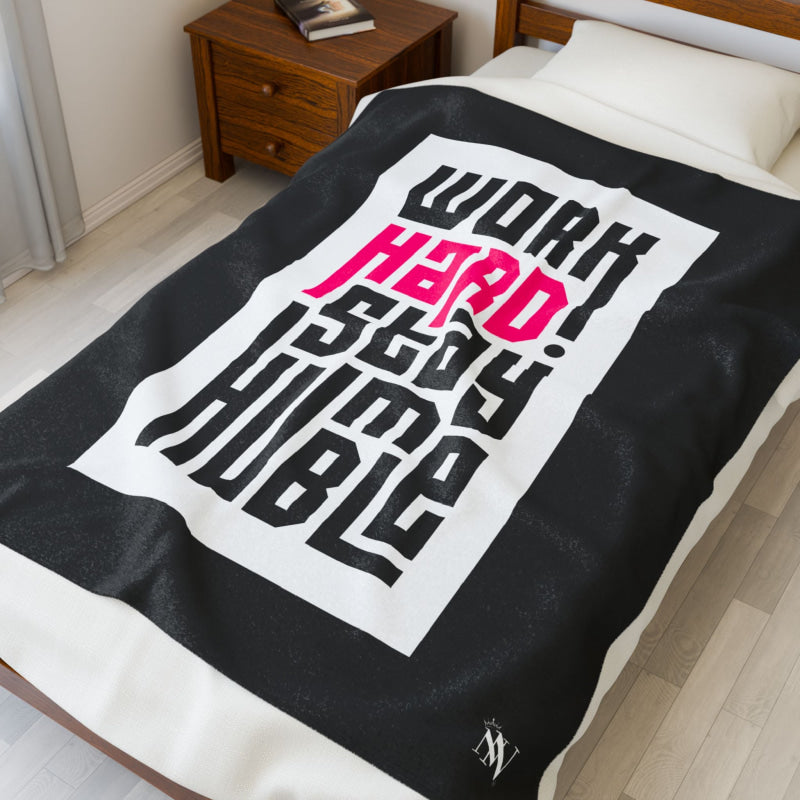 Work Hard. Stay Humble | Mix & Match Soft Fun-Flirty Lovers’ Blankets
