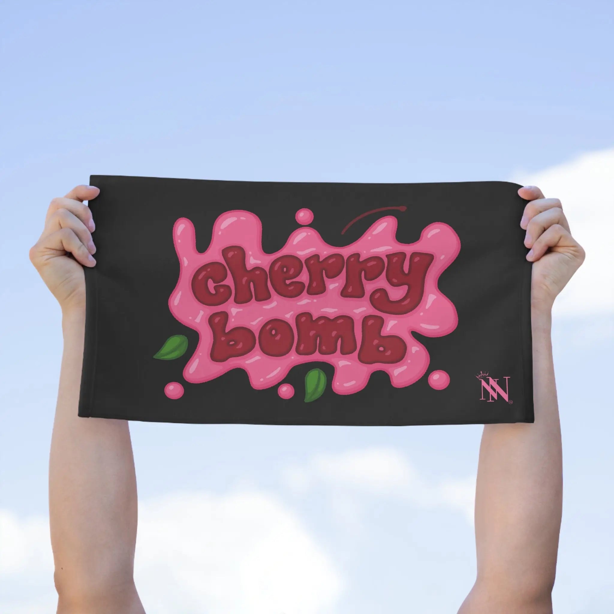 Cherry Bomb Black | Mix & Match Soft Fun-Flirty Lovers’ Towels