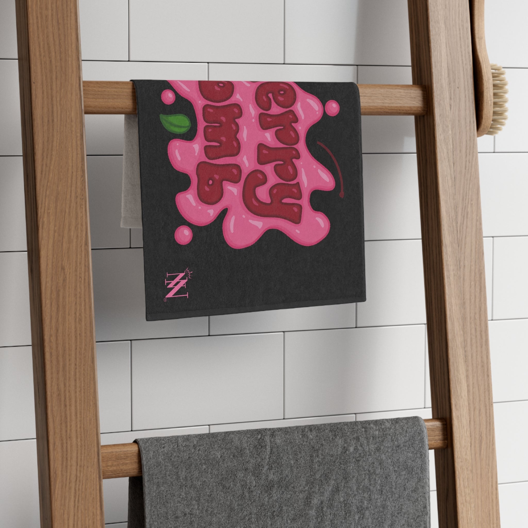 Cherry Bomb Black | Mix & Match Soft Fun-Flirty Lovers’ Towels