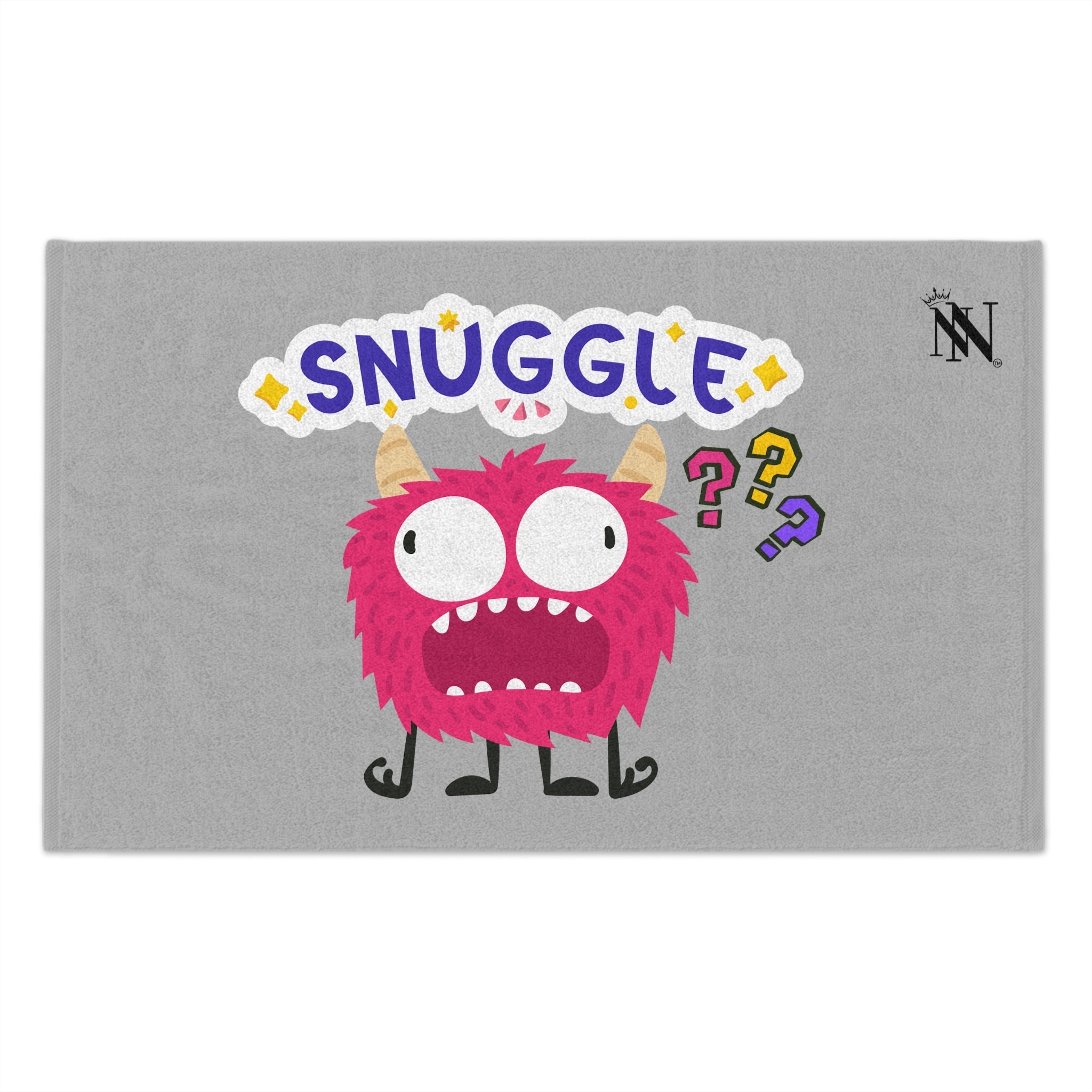 Snuggle Monster??? Light Grey | Mix & Match Soft Fun-Flirty Lovers’ Towels