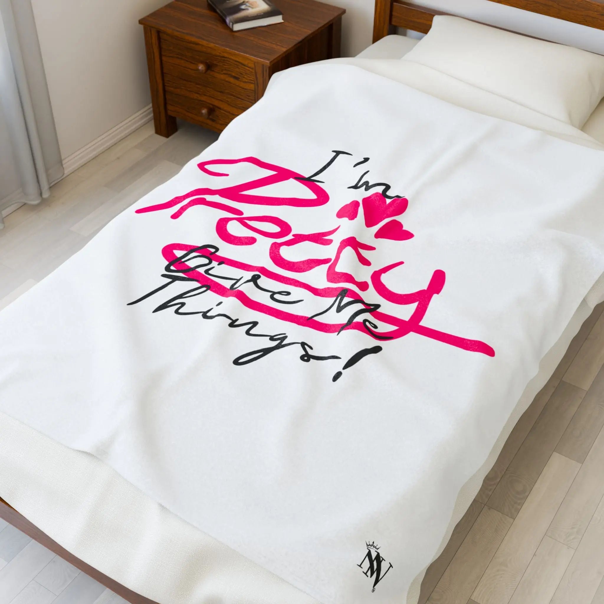 Iām Pretty Give Me Things! | Mix & Match Velveteen Fun-Flirty Loversā Blankets