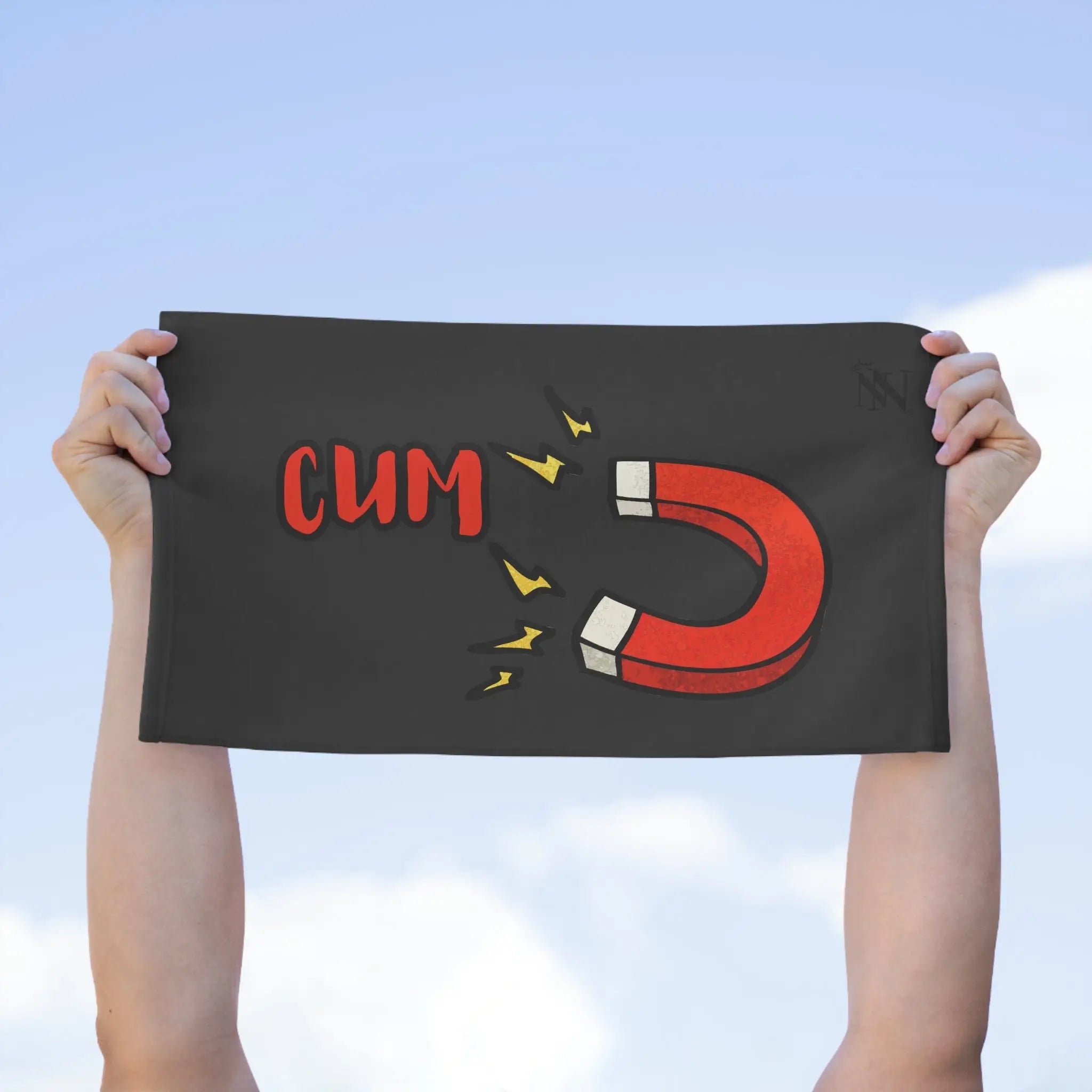 Cum Magnet Dark Grey | Mix & Match Soft Fun-Flirty Lovers’ Towels