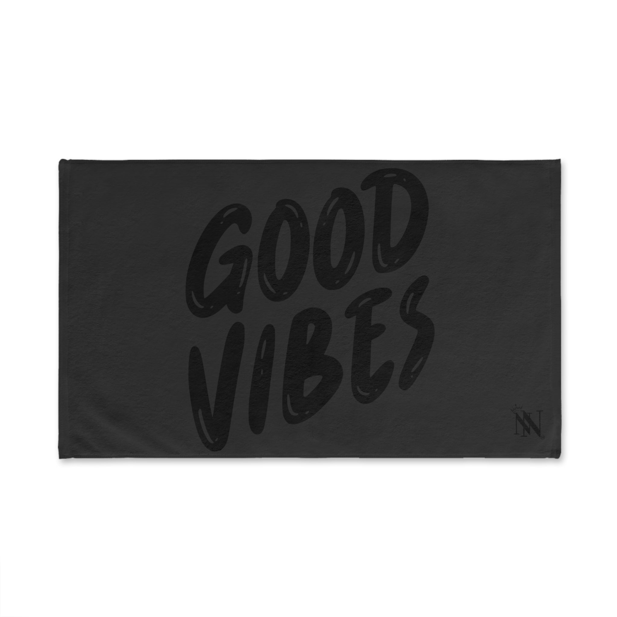 Good Vibes Bubble Print Dark Grey Cum Towel