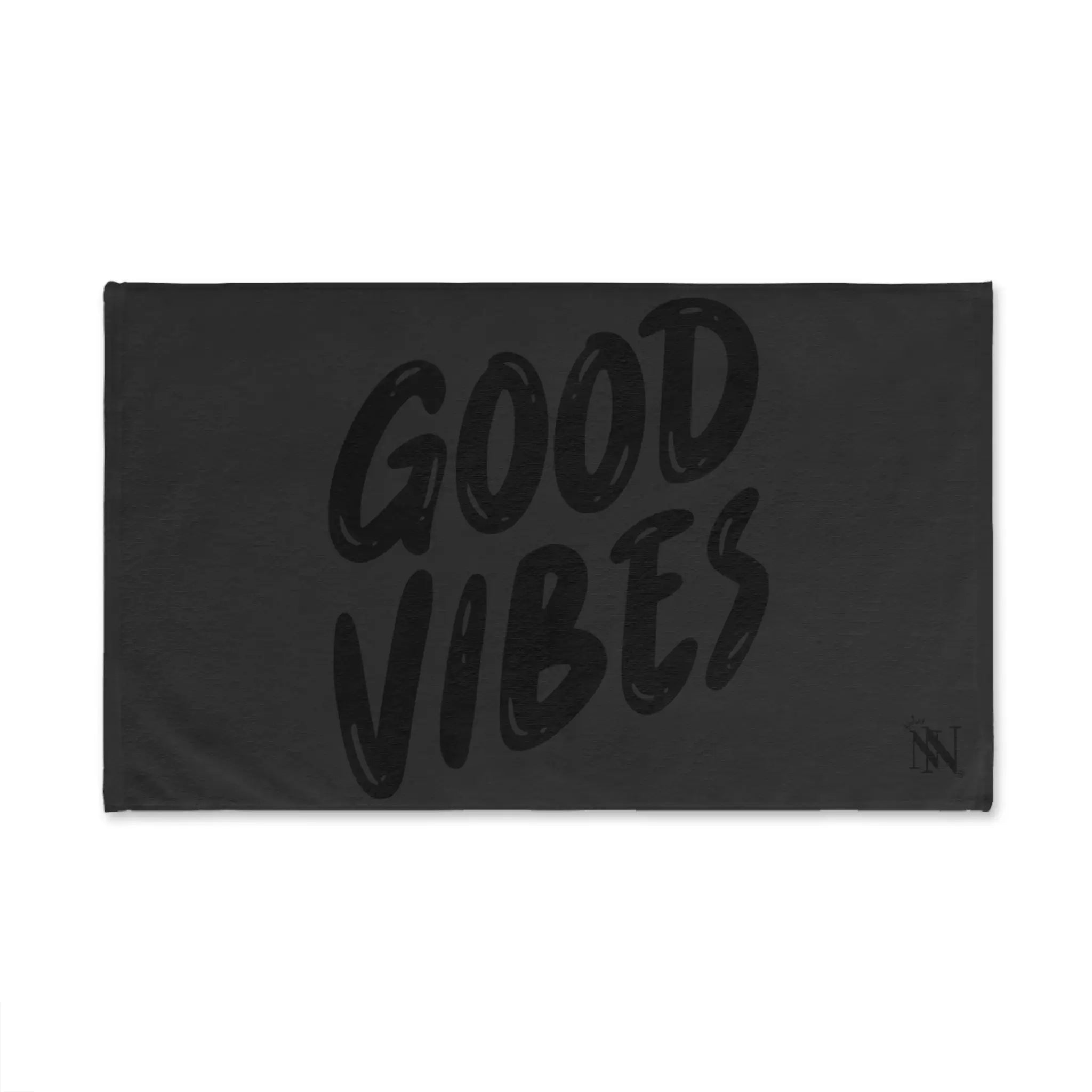 Good Vibes Bubble Print Dark Grey Cum Towel