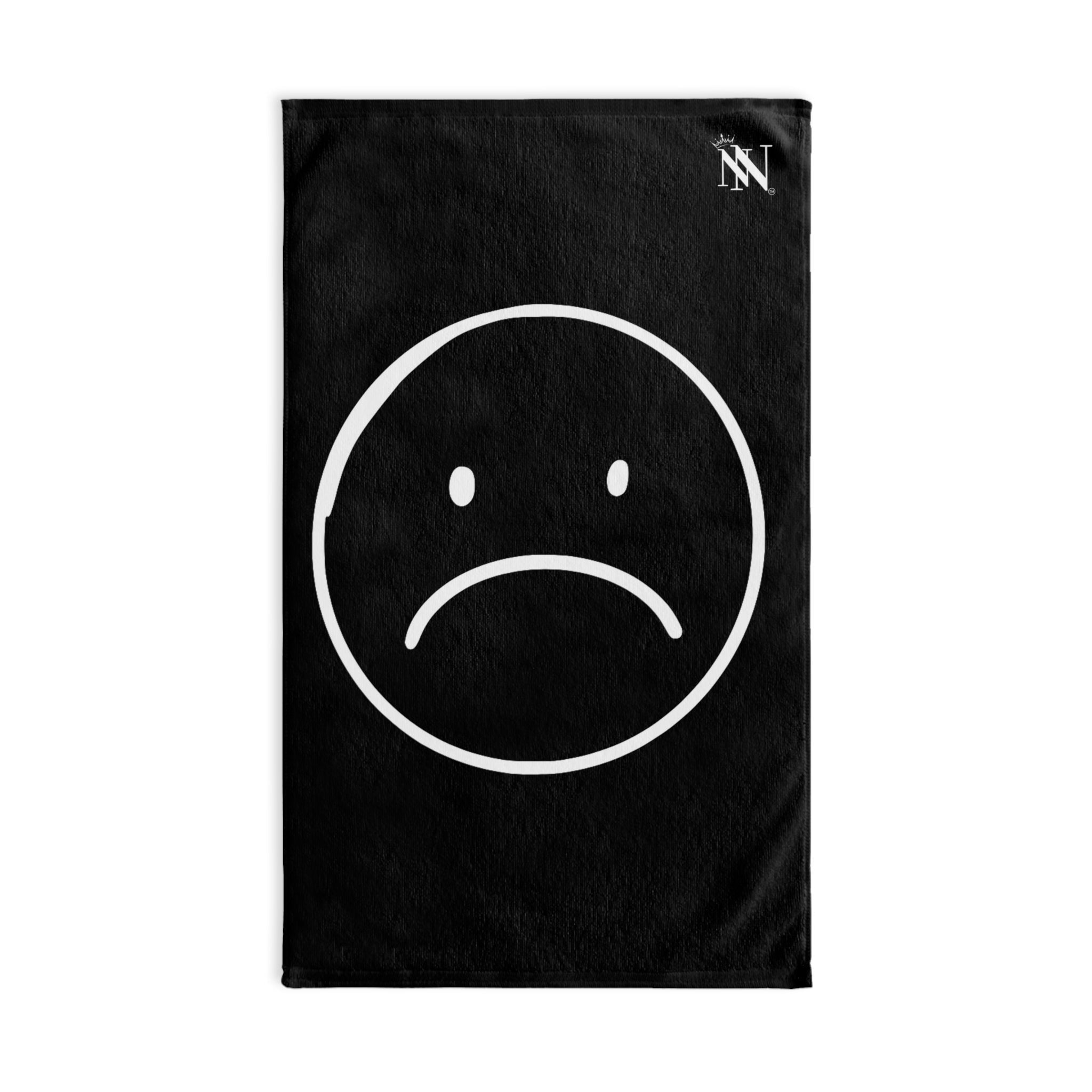 Sad Emoji Black Cum Towel