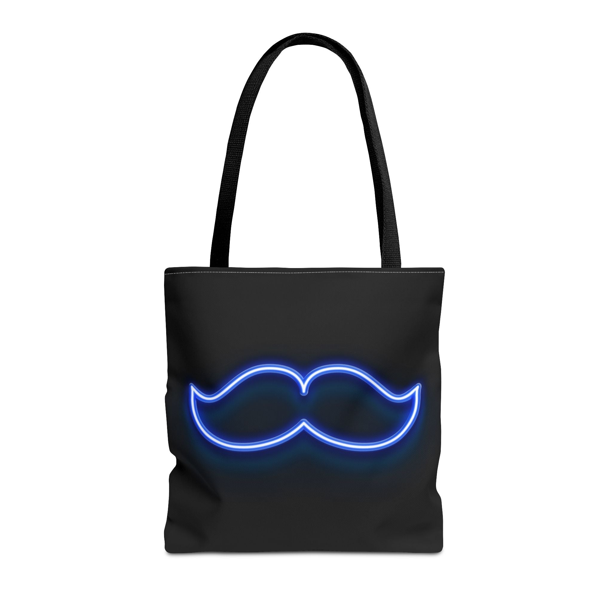 His Mustache Neon Fun Everyday Cute Tote Bag