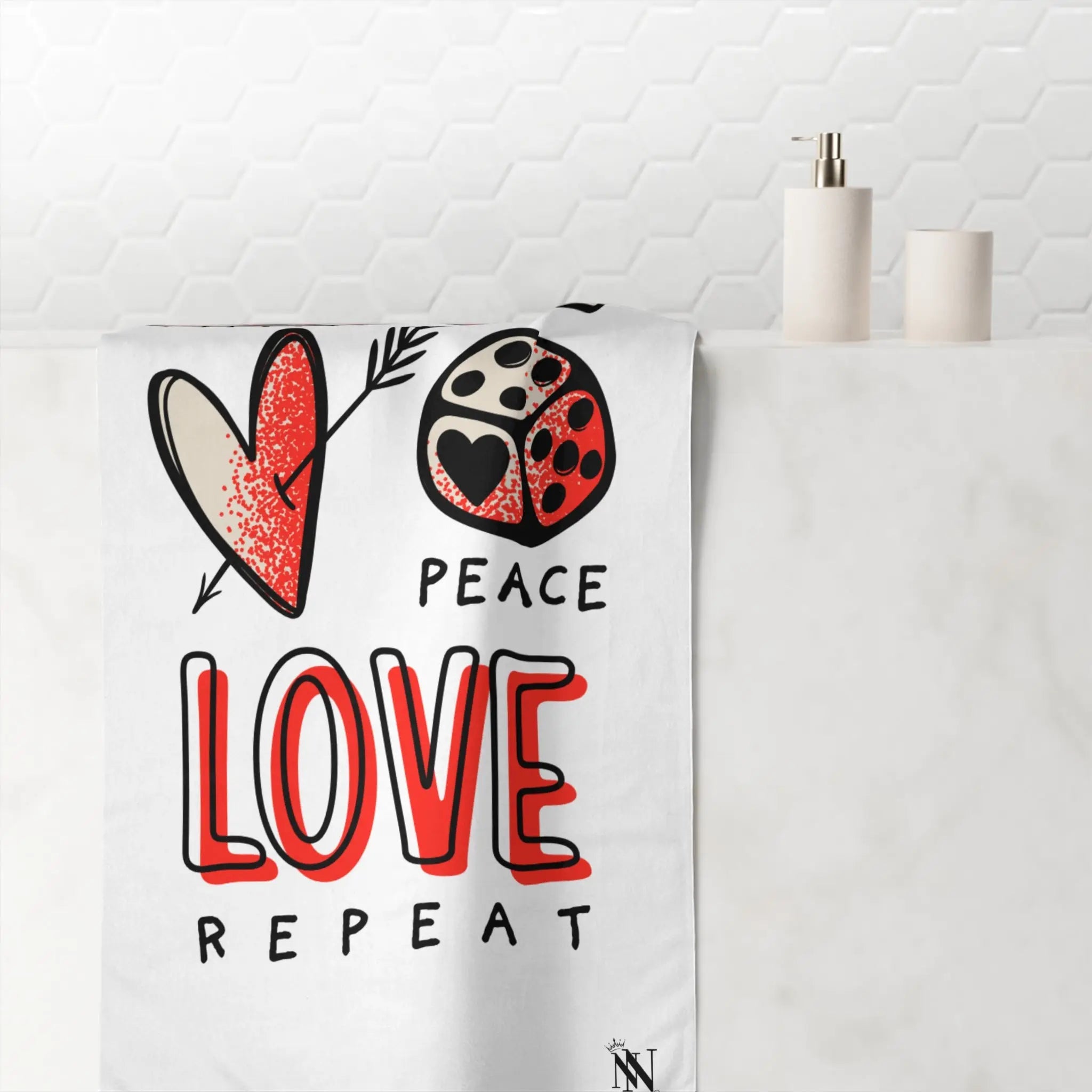 Peace Love Repeat Big Ass Rimming Cum Towel