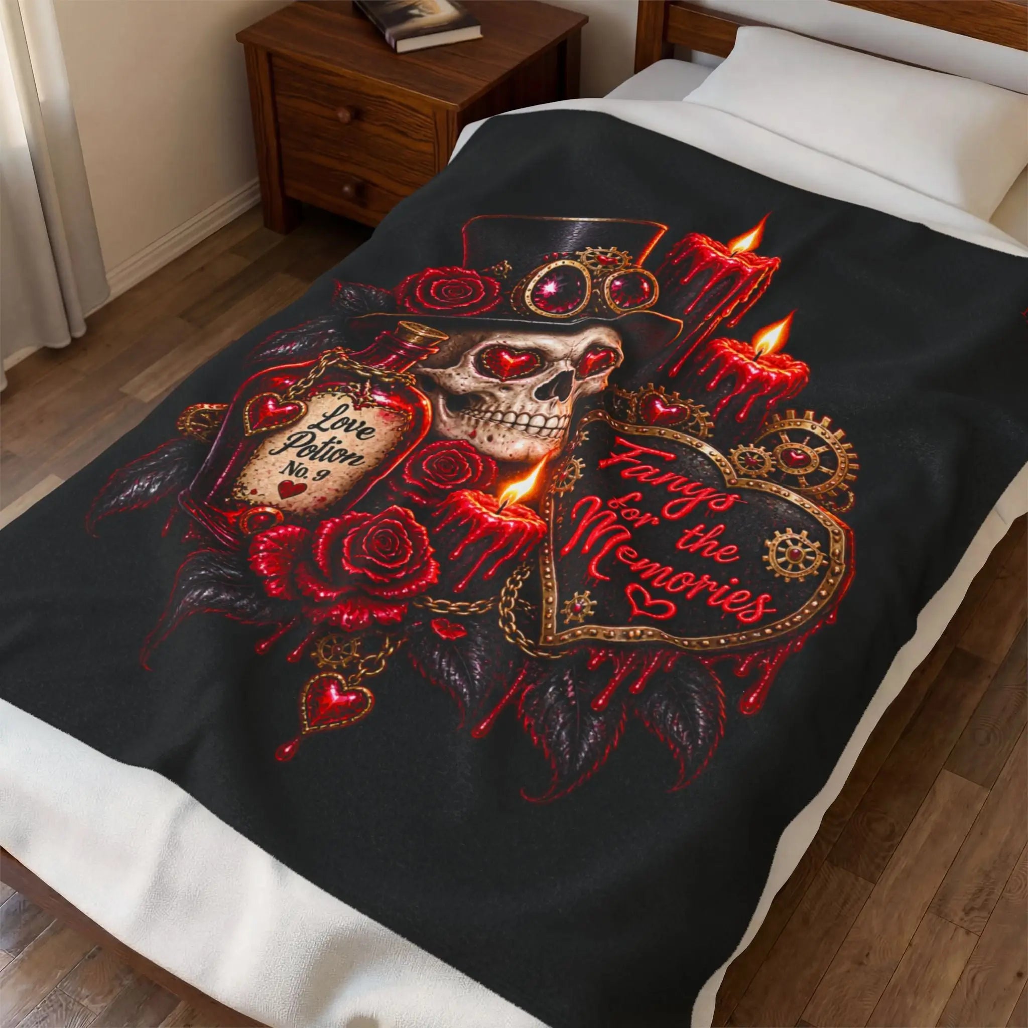 Fangs for the Memories Skull | Nectar Napkins Fun-Flirty Lovers’ Blankets