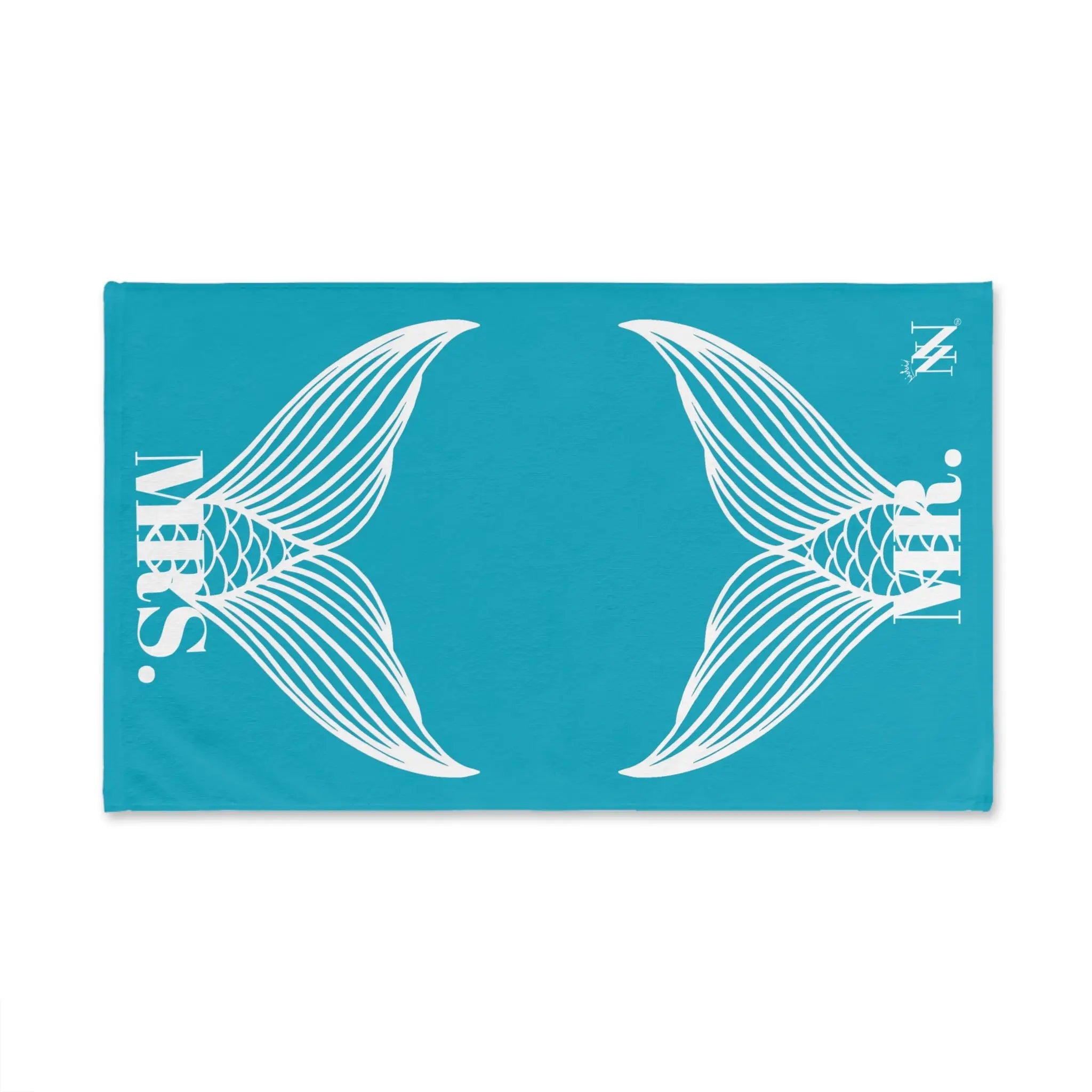 Mr. Mrs. Mermaid Shareable Sides Teal Cum Towel