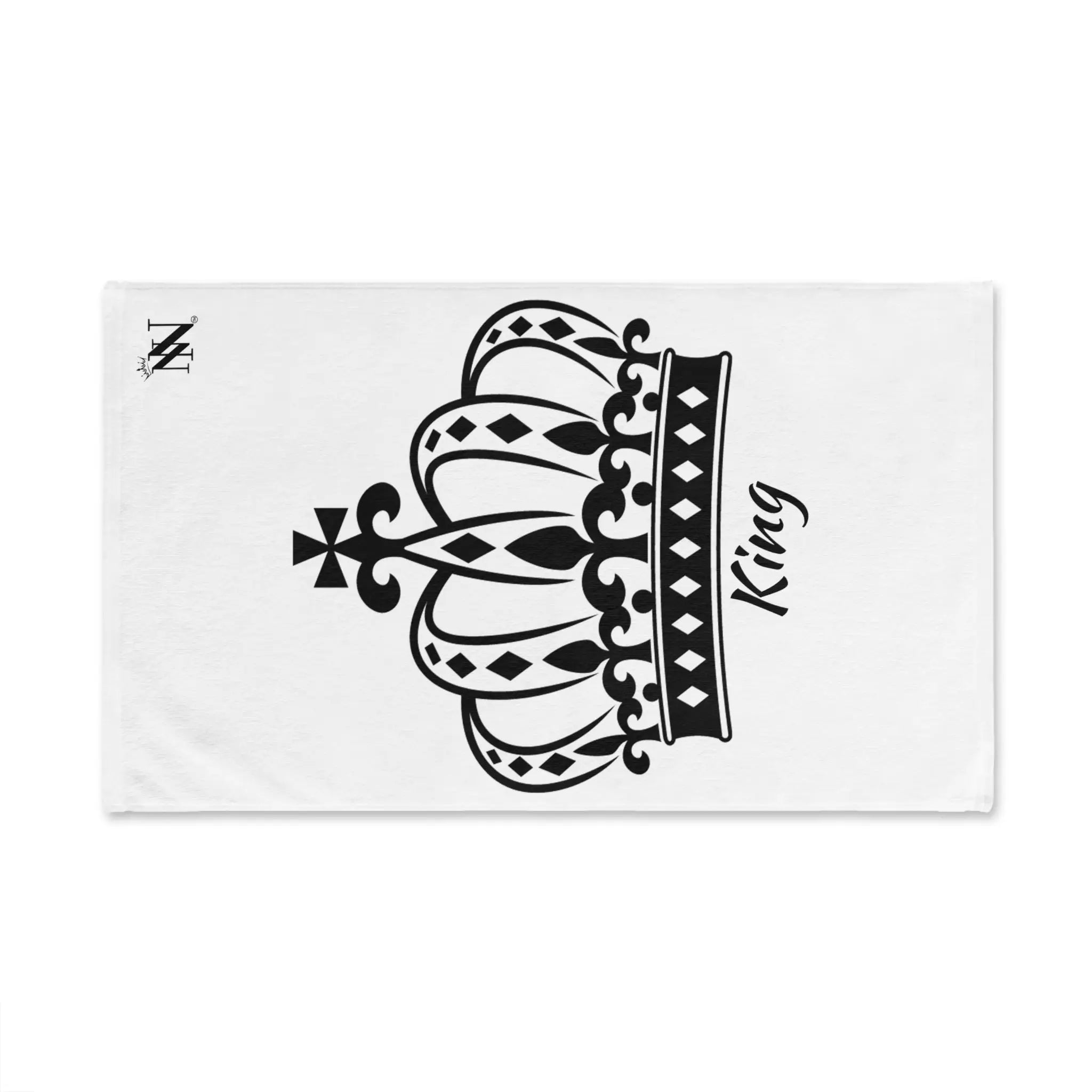 Large Crown King White Cum Towel