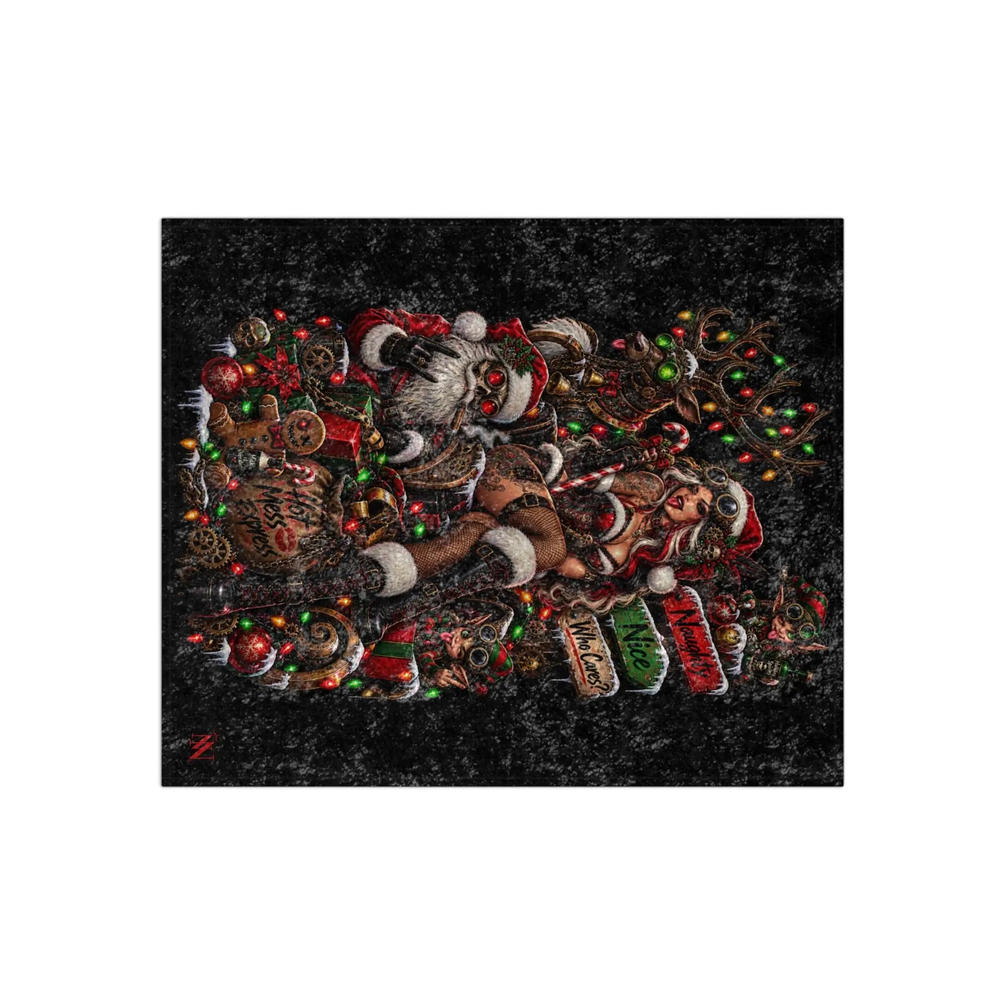 Christmas Wicked Fantasy | Nectar Napkins Fun-Flirty Loversโ Crushed Velvet Blankets