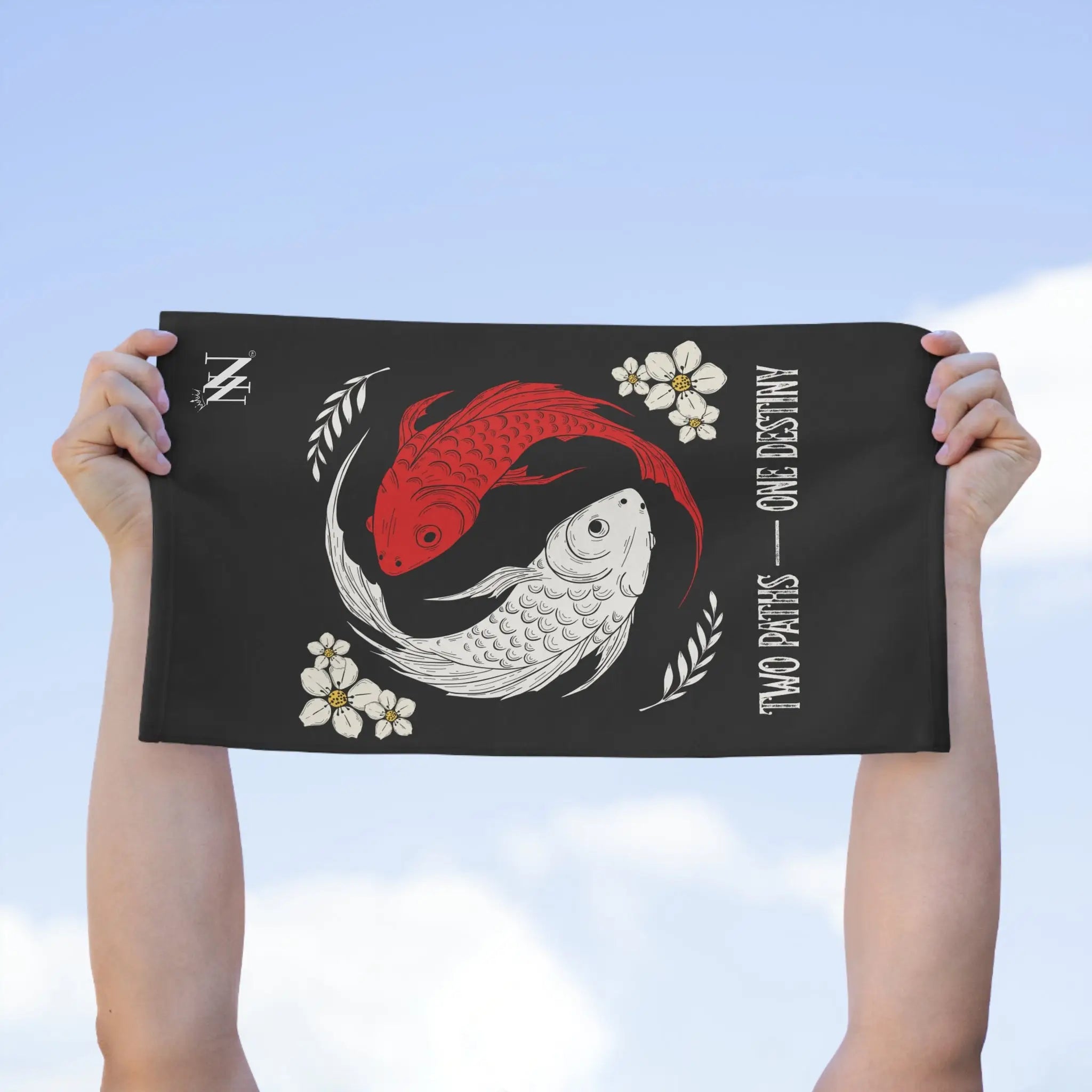 Two Paths One Destiny Koi Fish Ying Yang Sex Towel