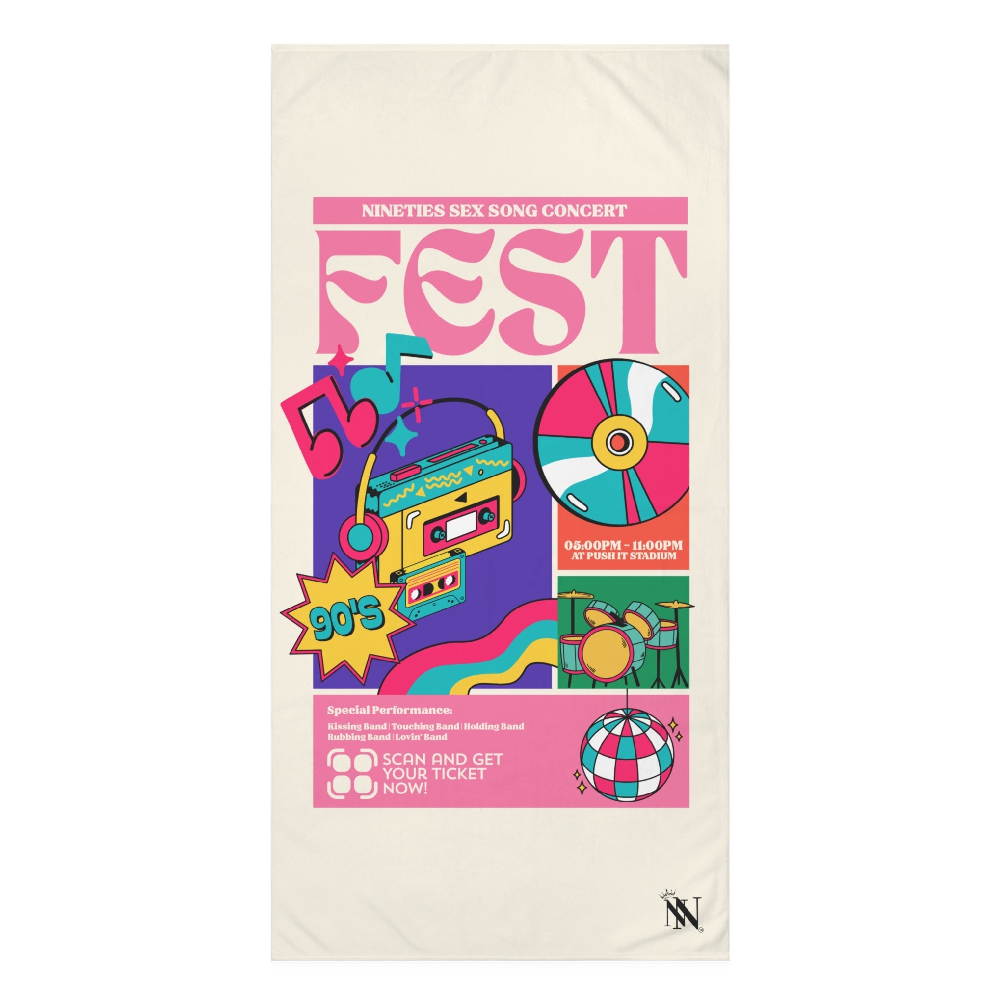 Nineties Sex Song | Mix & Match XL Fun-Flirty Lovers’ Towels