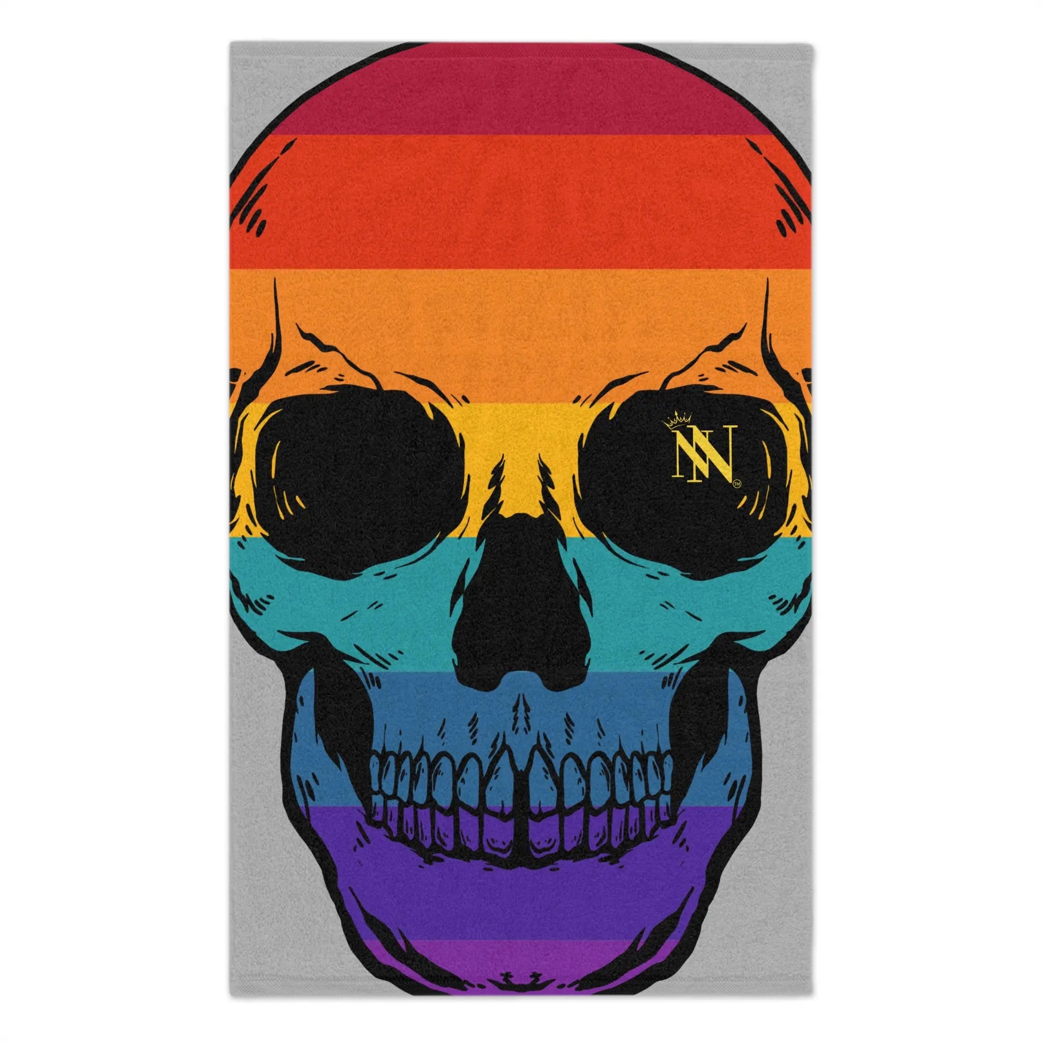 Colorful Skull Light Grey | Mix & Match Soft Fun-Flirty Lovers’ Towels