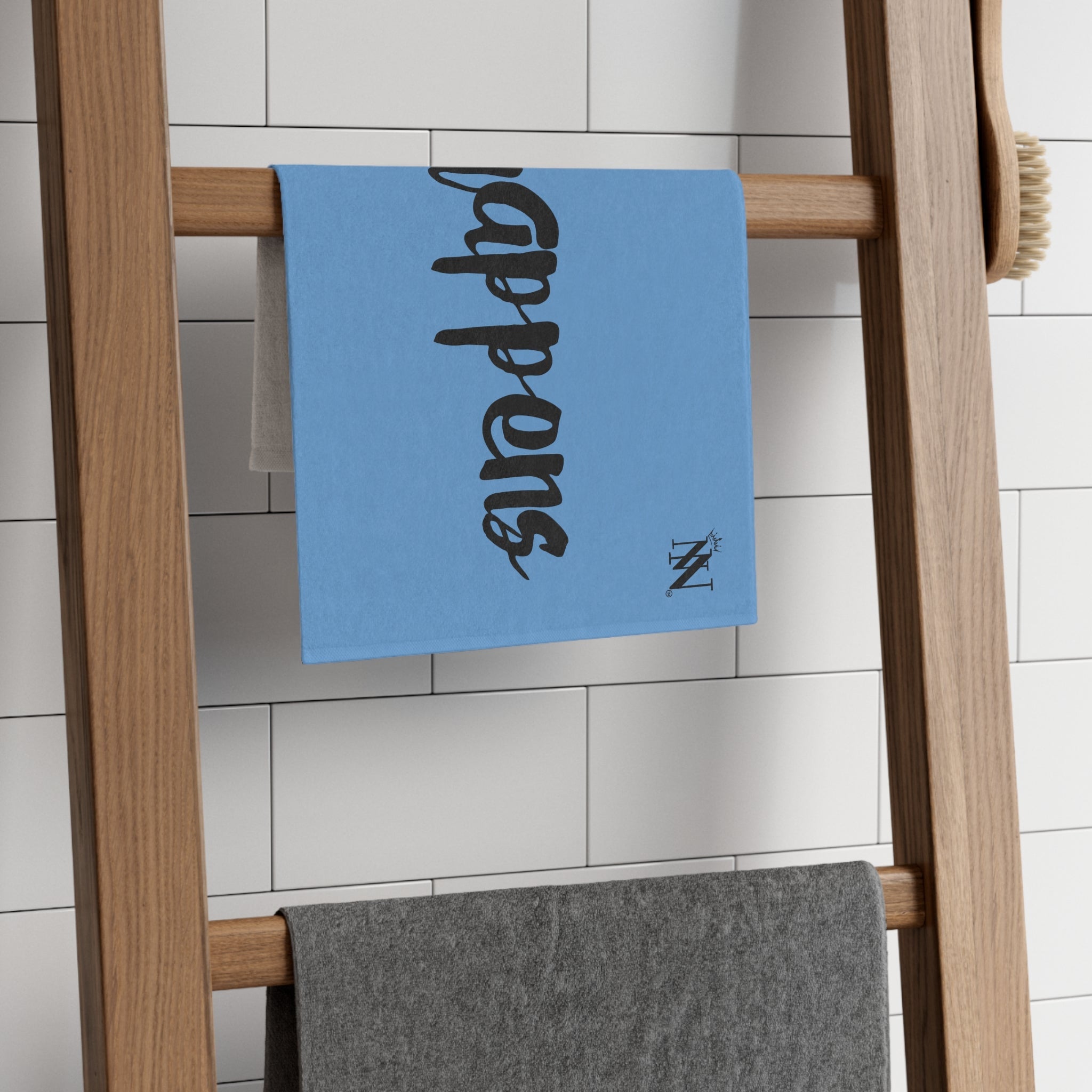 Cum Happens Light Blue | Mix & Match Soft Fun-Flirty Lovers’ Towels