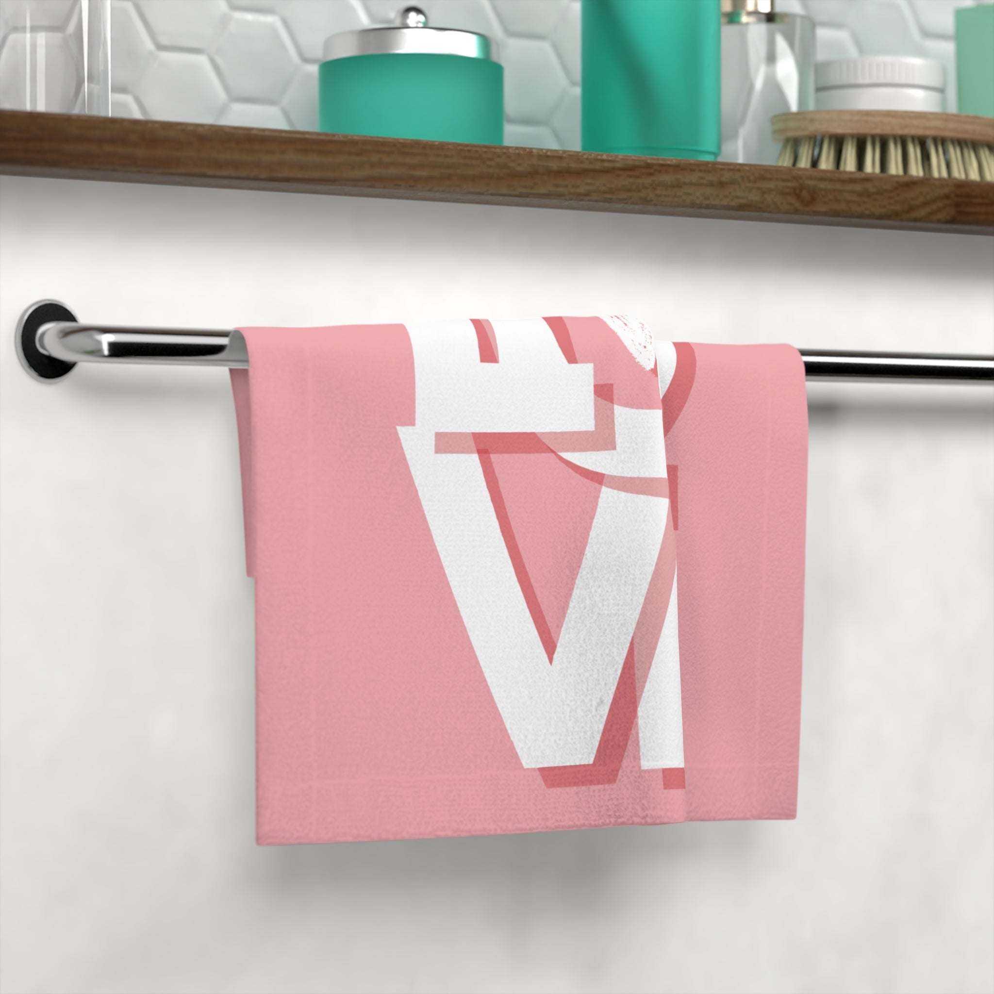 Block Letter Love Heart Cum Rag