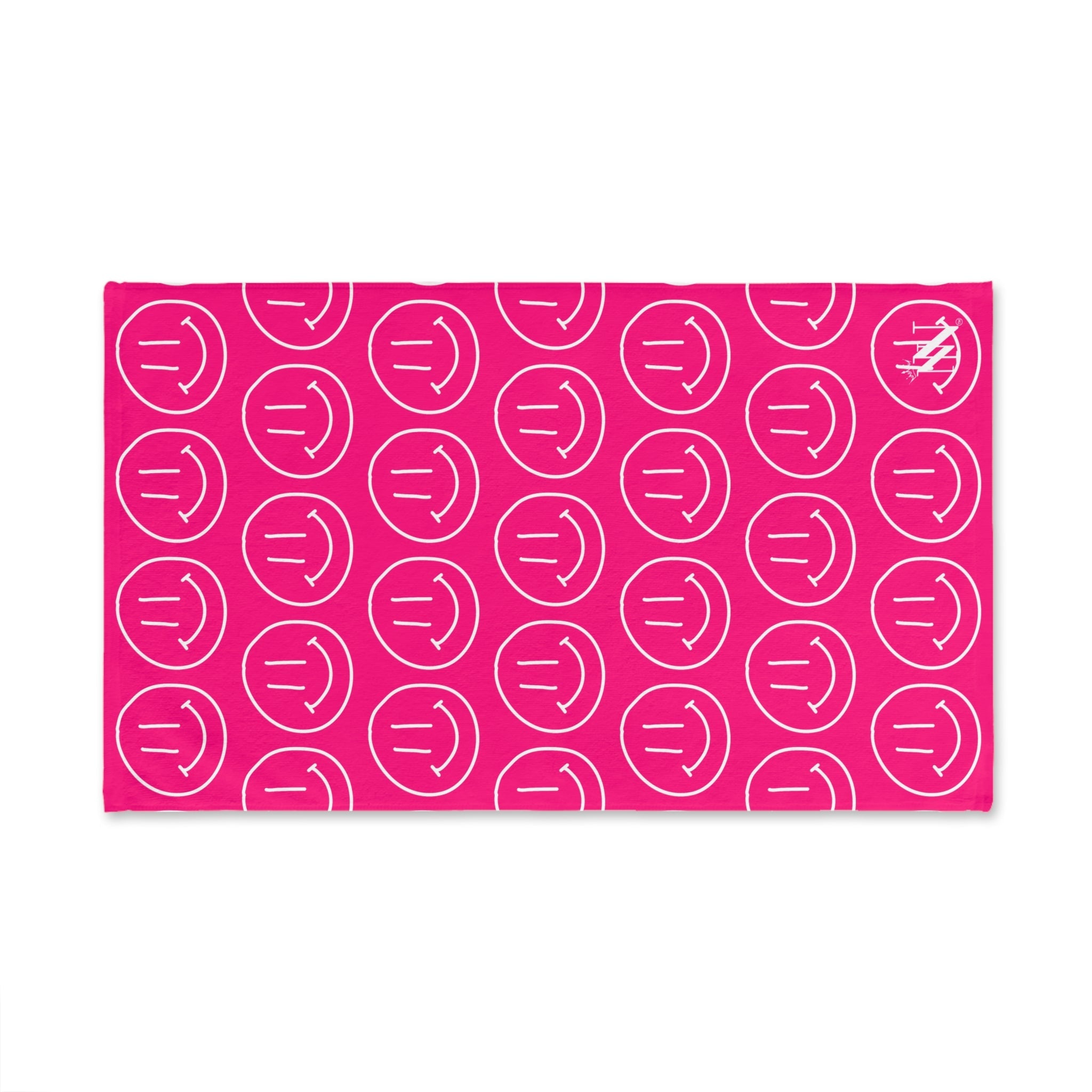 Happy Smiling Emoji Pattern Signature Pink | Mix & Match Classic Fun-Flirty Loversâ Towels