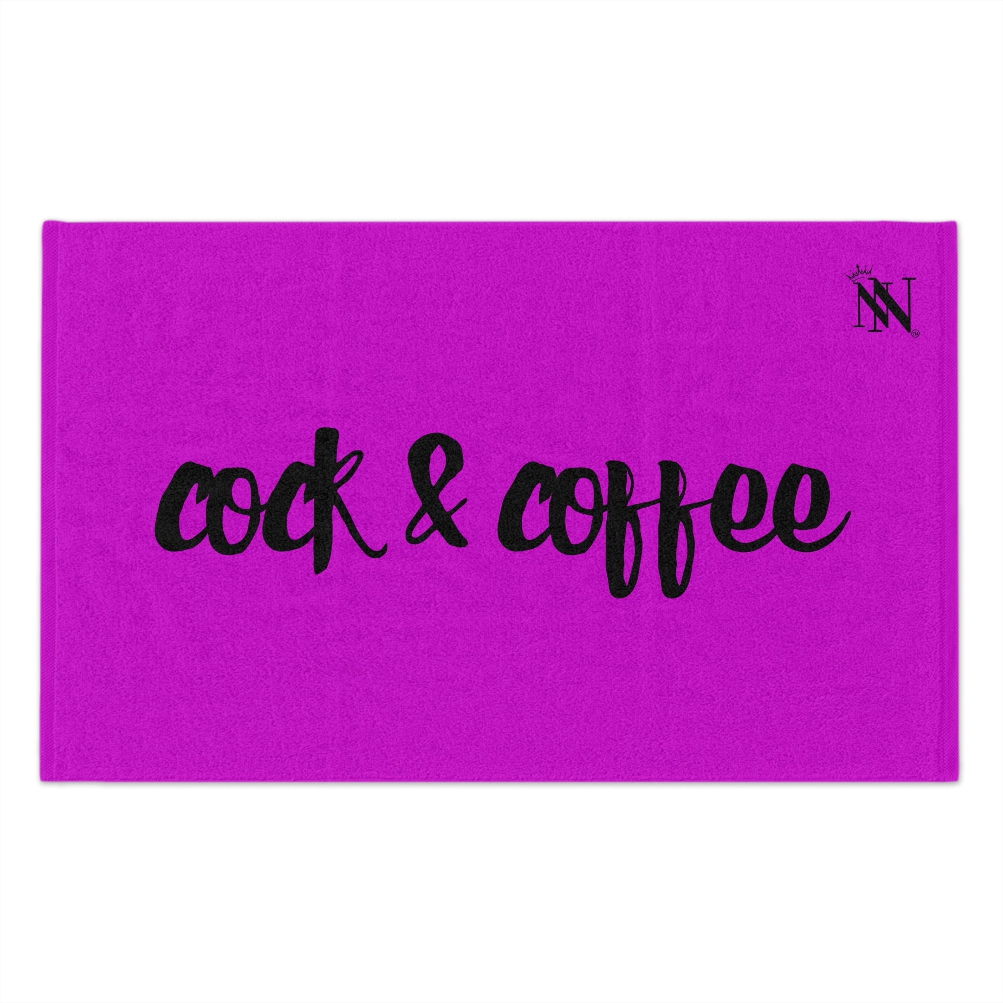 Cock & Coffee Bright Purple | Mix & Match Soft Fun-Flirty Lovers’ Towels