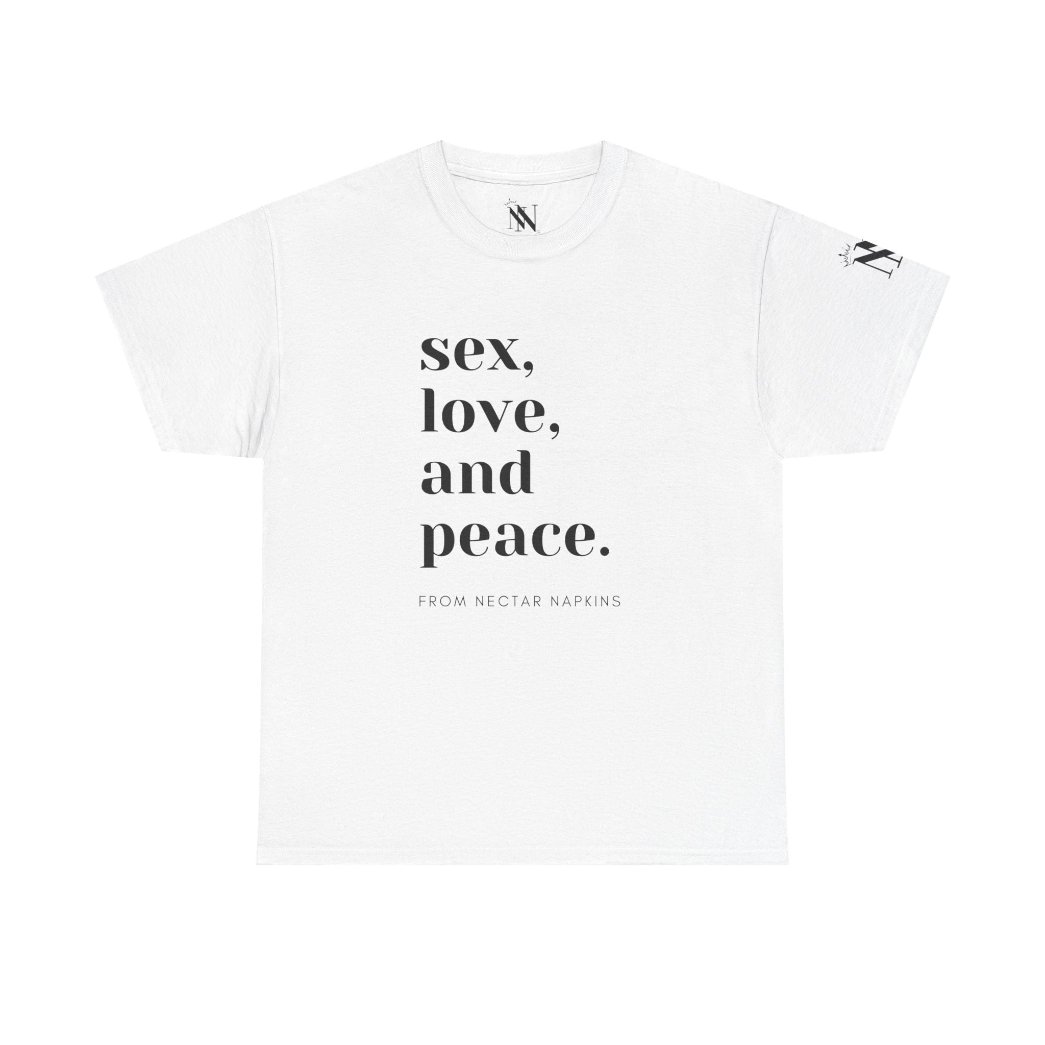 Sex Peace Love | Mix & Match 100% Cotton Unisex Fun-Flirty Lovers’ Tees