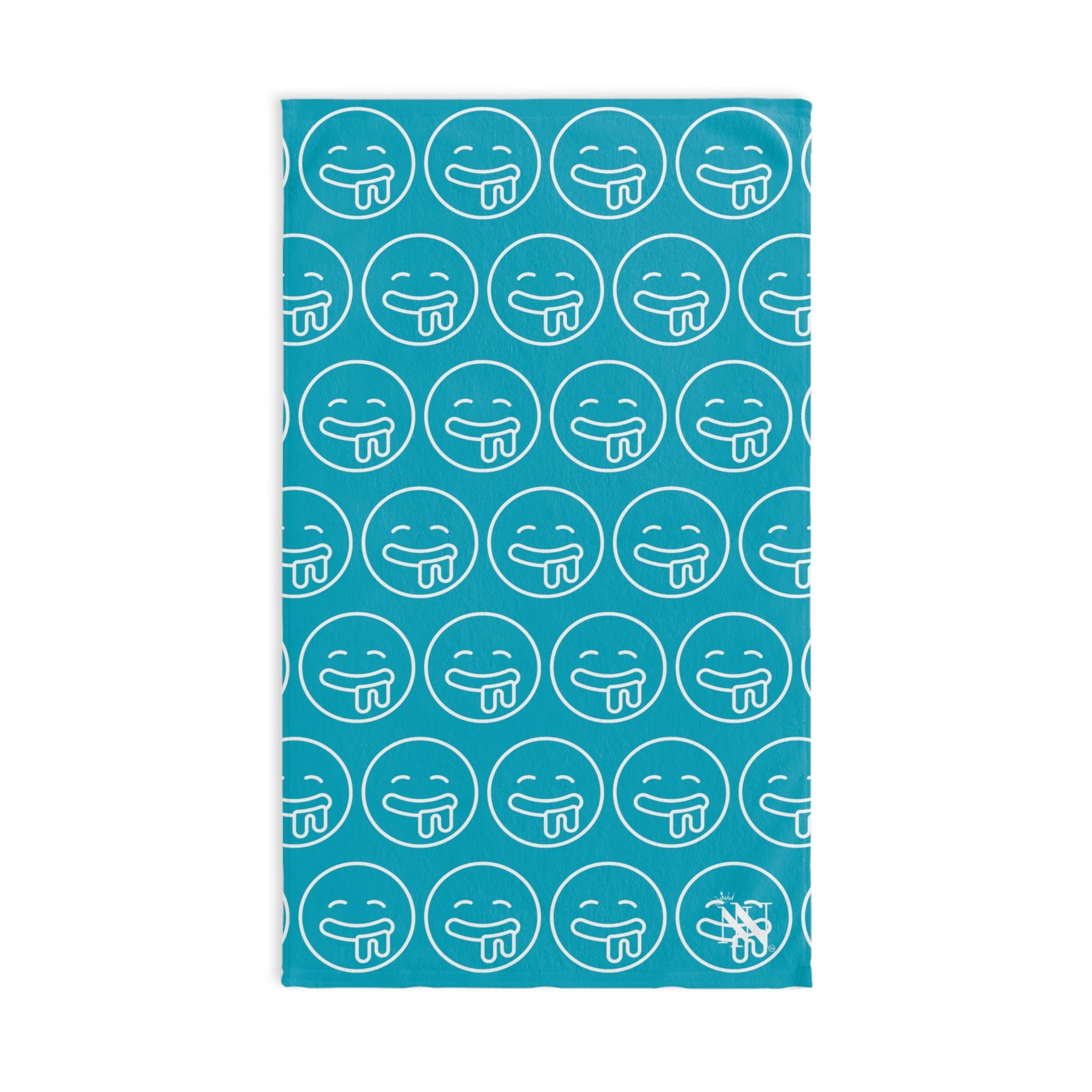 Hungry Drooling Emoji Pattern Teal | Mix & Match Classic Fun-Flirty Loversâ Towels