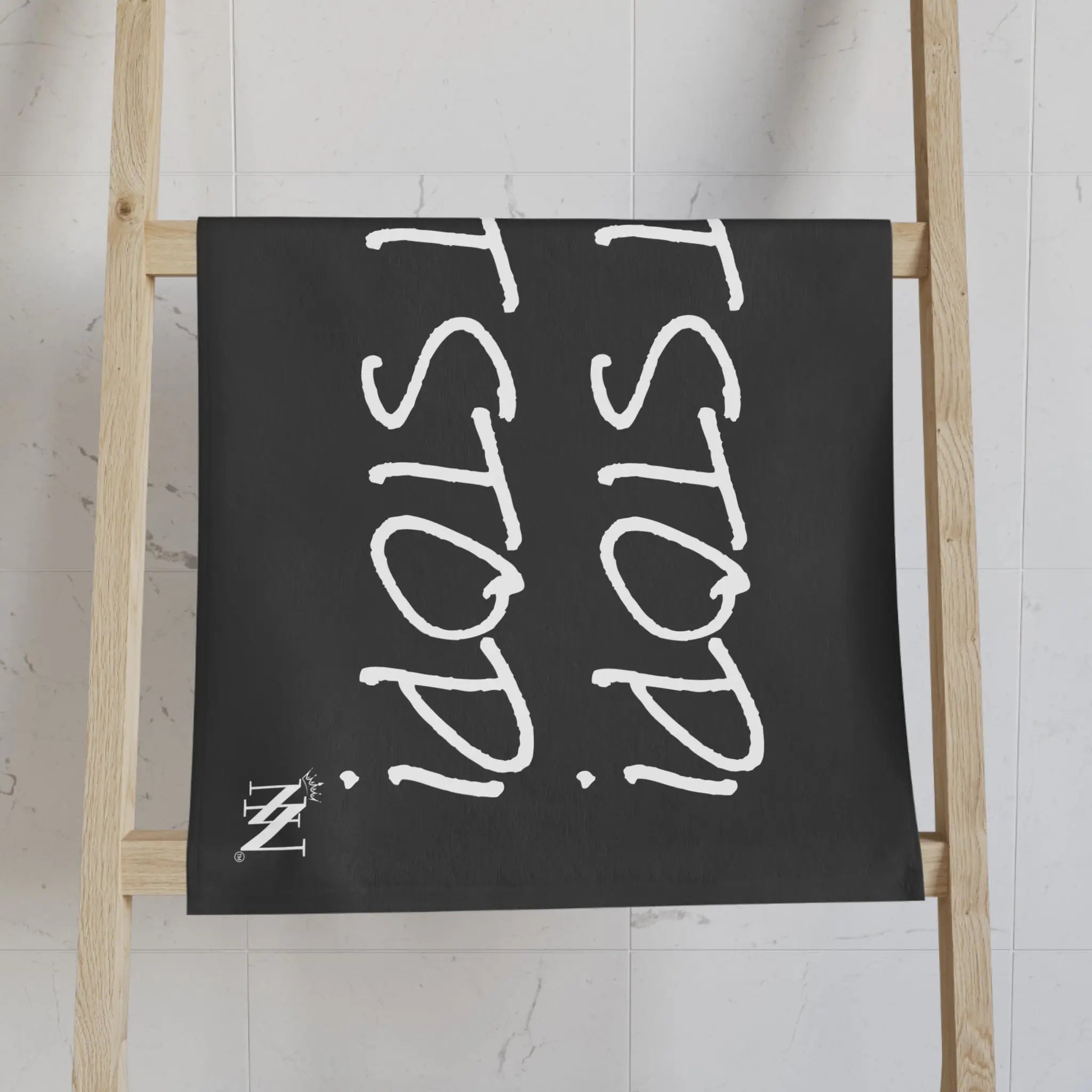 Don’t Stop! Don’t Stop Dark Grey | Mix & Match Classic Fun-Flirty Lovers’ Towels