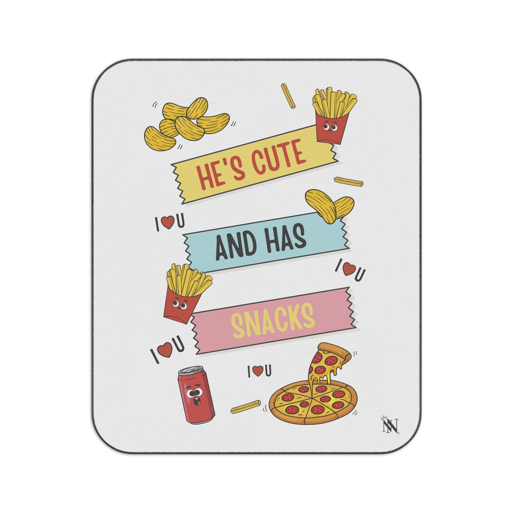 He’s Cute and Has Snacks | Mix Match Fun-Flirty Lovers’ Water-Resistant Blankets