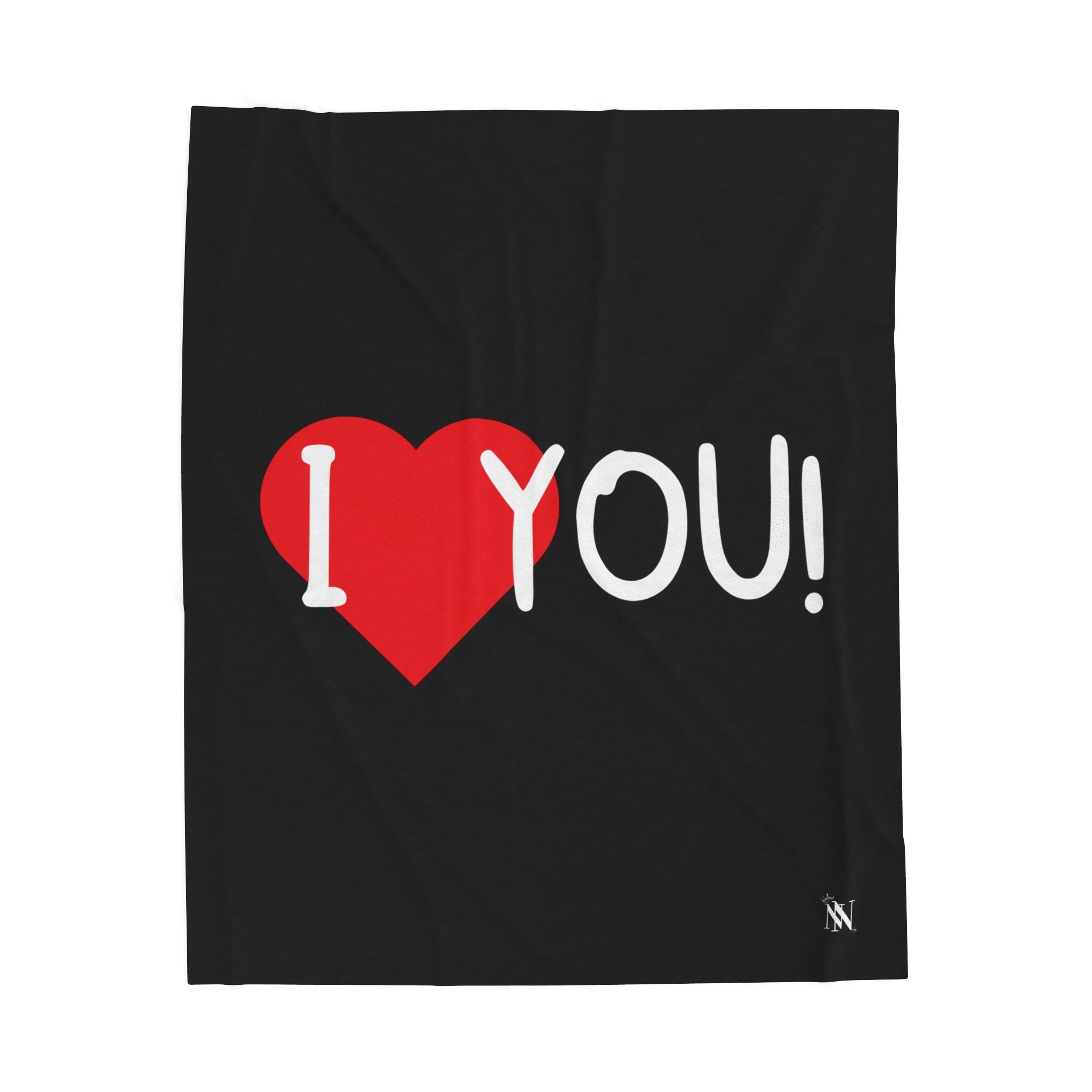 I Heart You Black | Mix & Match Velveteen Fun-Flirty Lovers’ Blankets