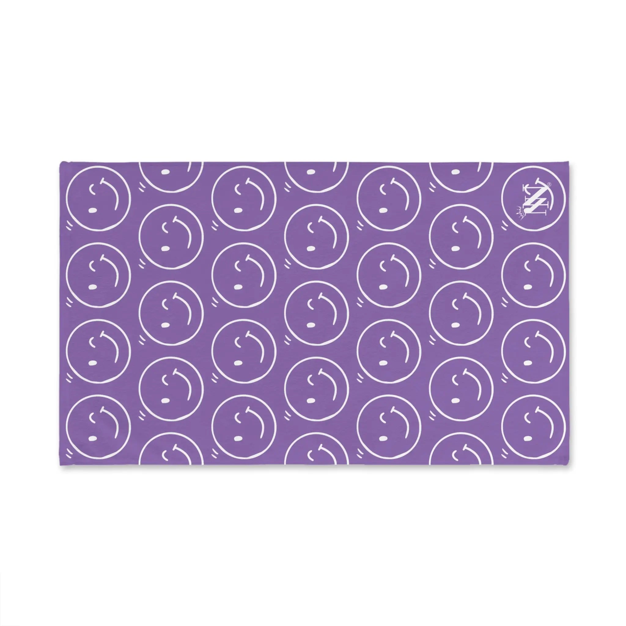 Wink Emoji Pattern Light Purple Cum Towel